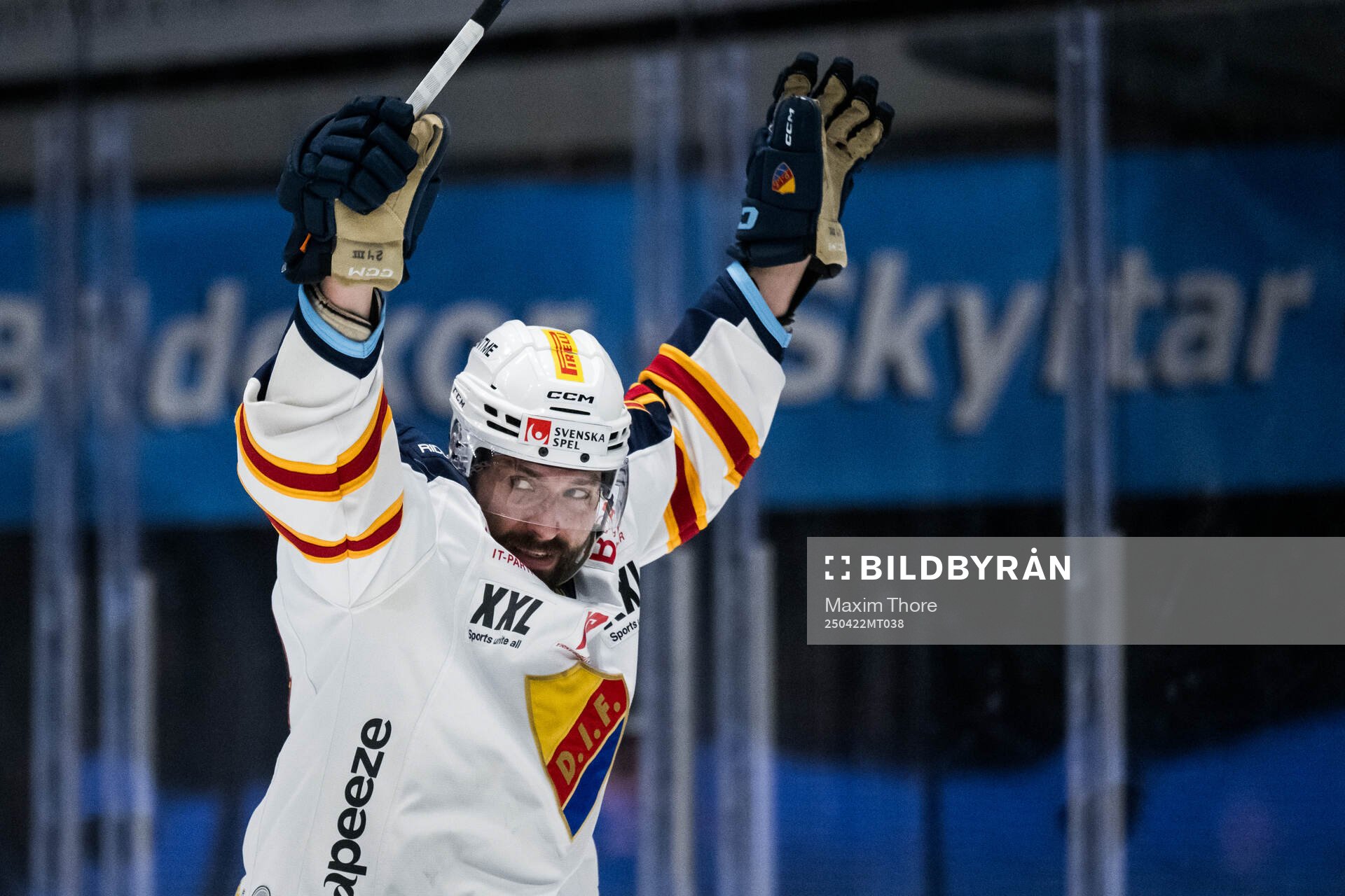 Djurgårdens Ludvig Rensfeldt jublar