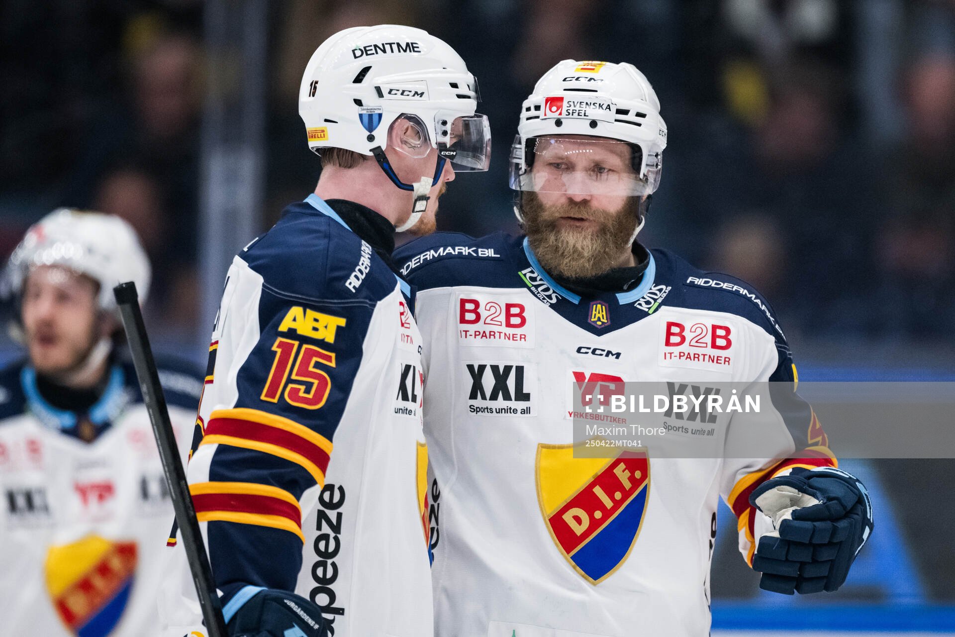 Djurgårdens Patrick Thoresen och Filip Eriksson