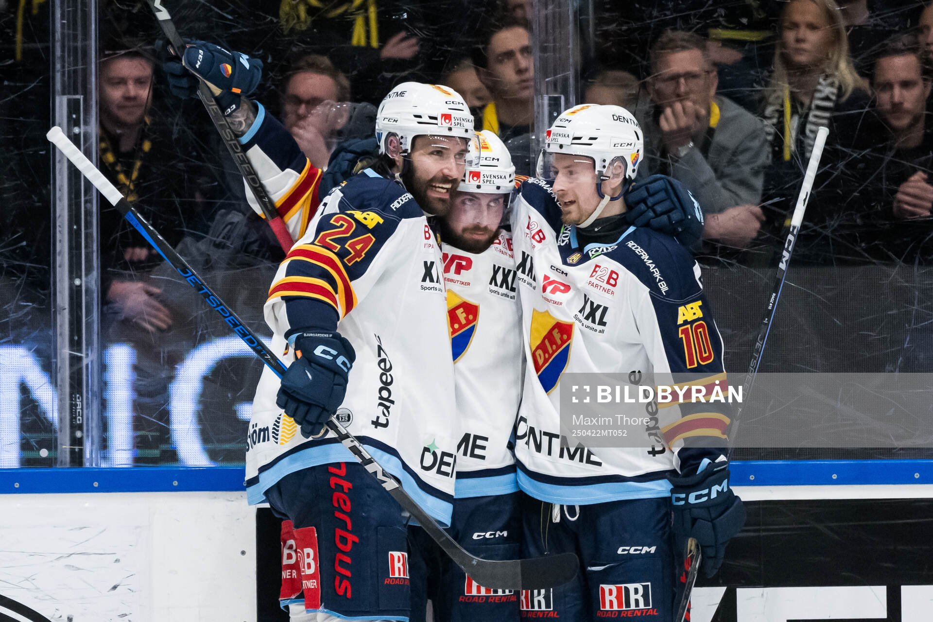 Djurgårdens Ludvig Rensfeldt, Albin Grewe och Jakob