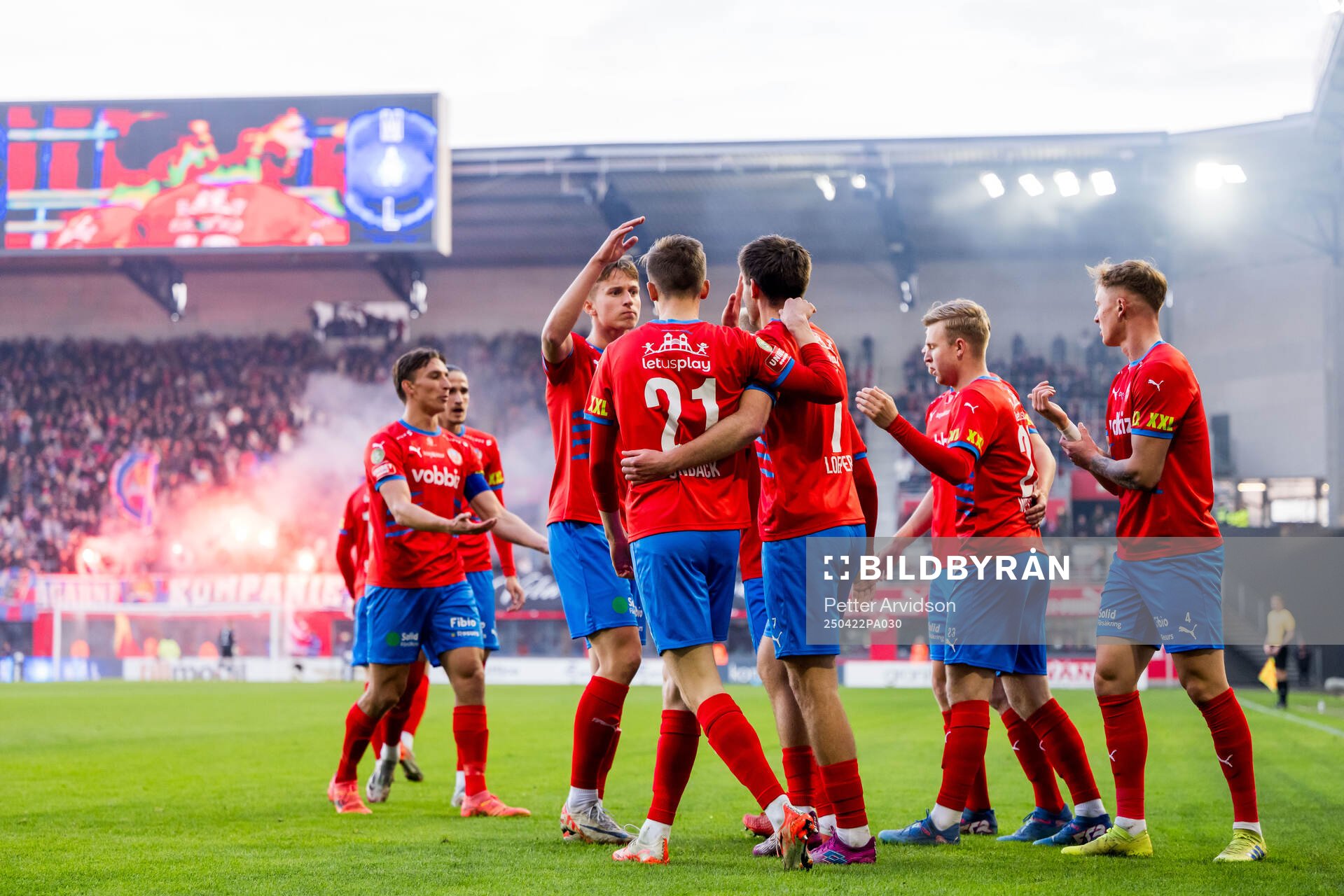 Helsingborgs Adrian Svanbäck jublar