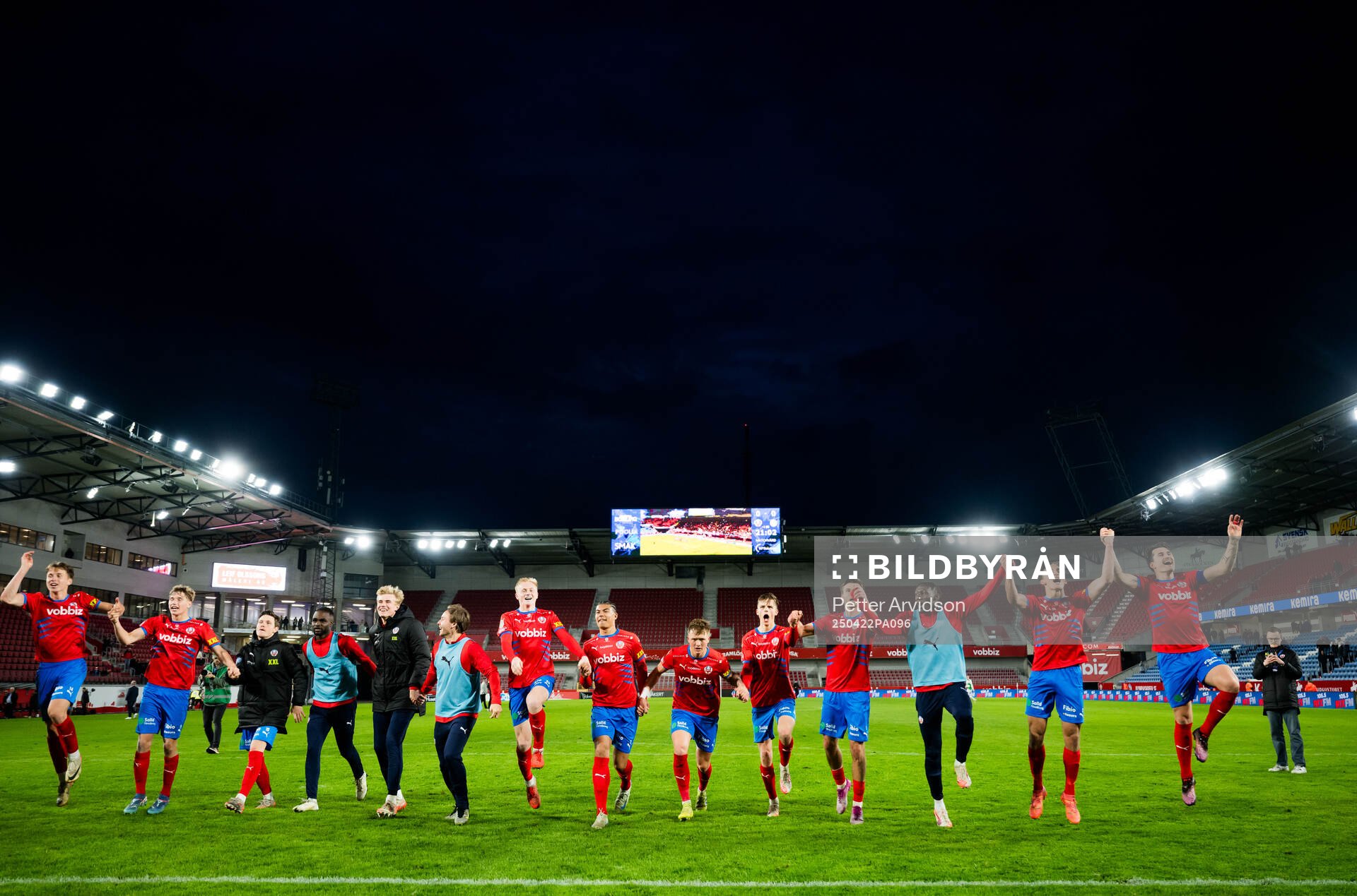 Helsingborgs spelare jublar