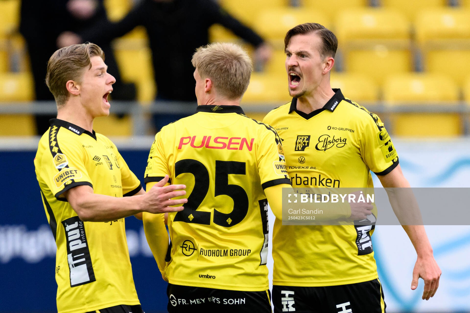 Elfsborgs Gottfrid Rapp, Ari Sigurpálsson och Simon Olsson