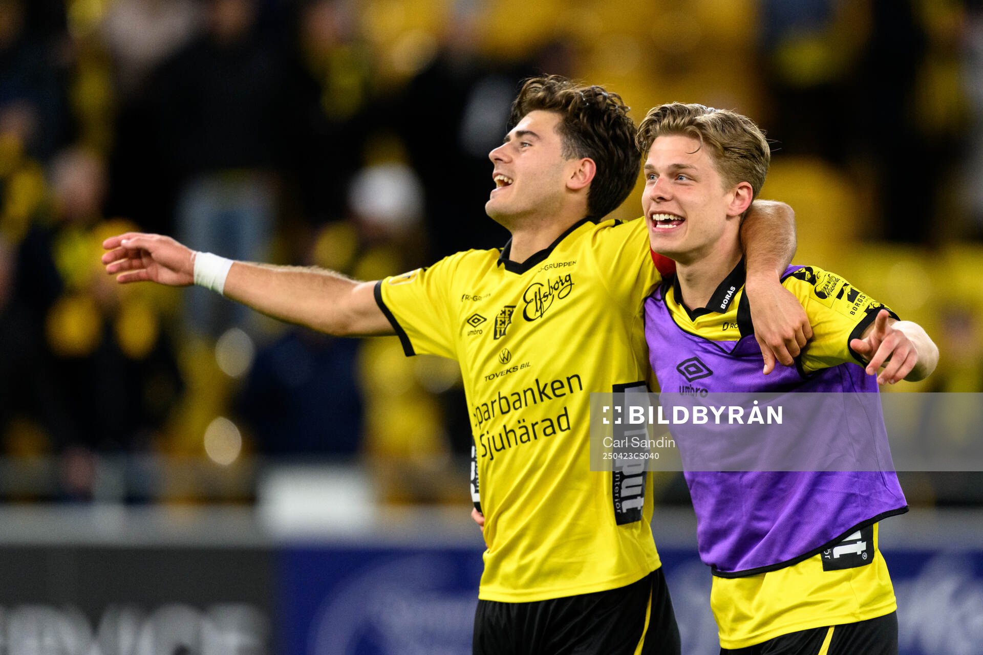 Elfsborgs Besfort Zeneli och Gottfrid Rapp jublar