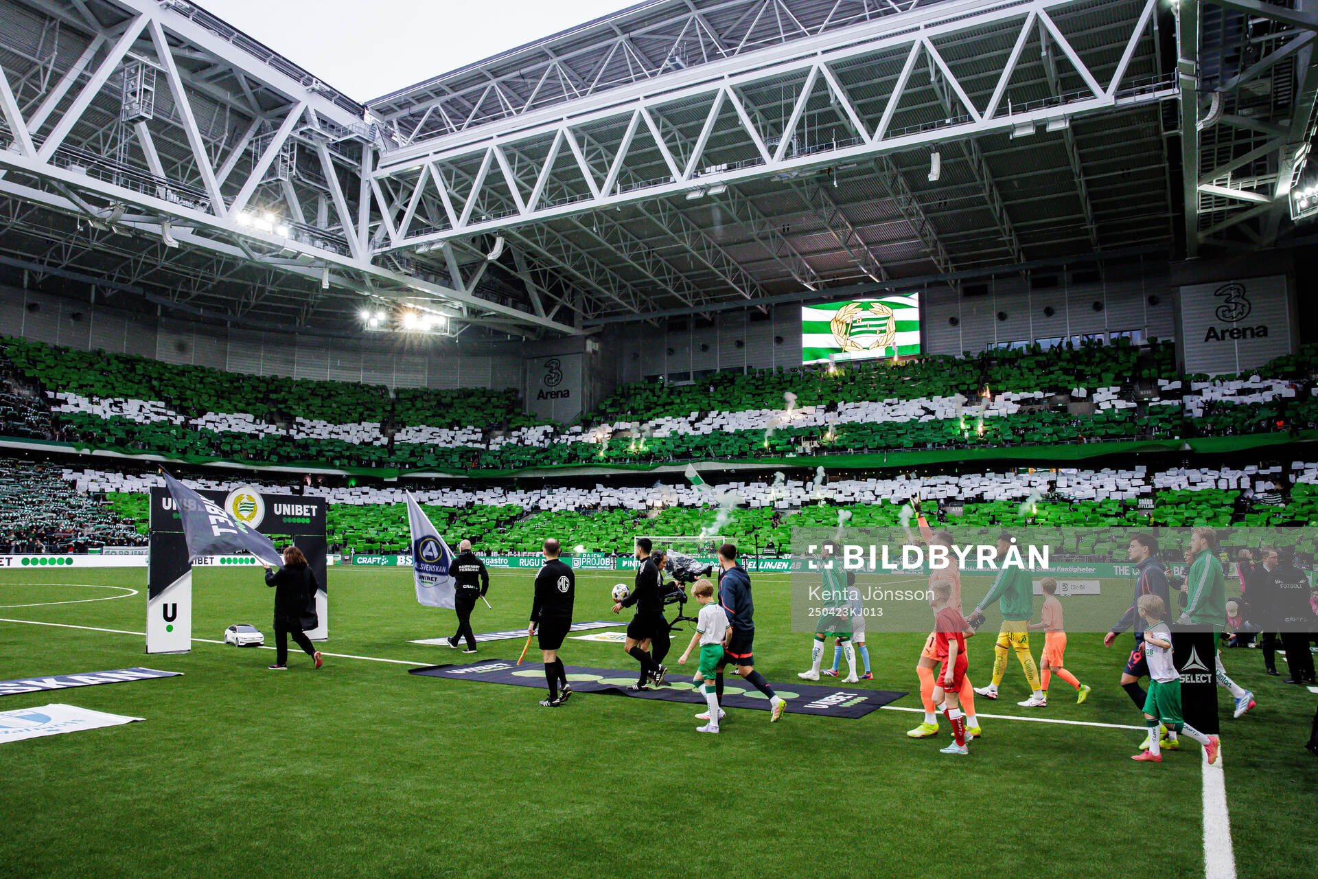 Hammarbys supportrar med tifo