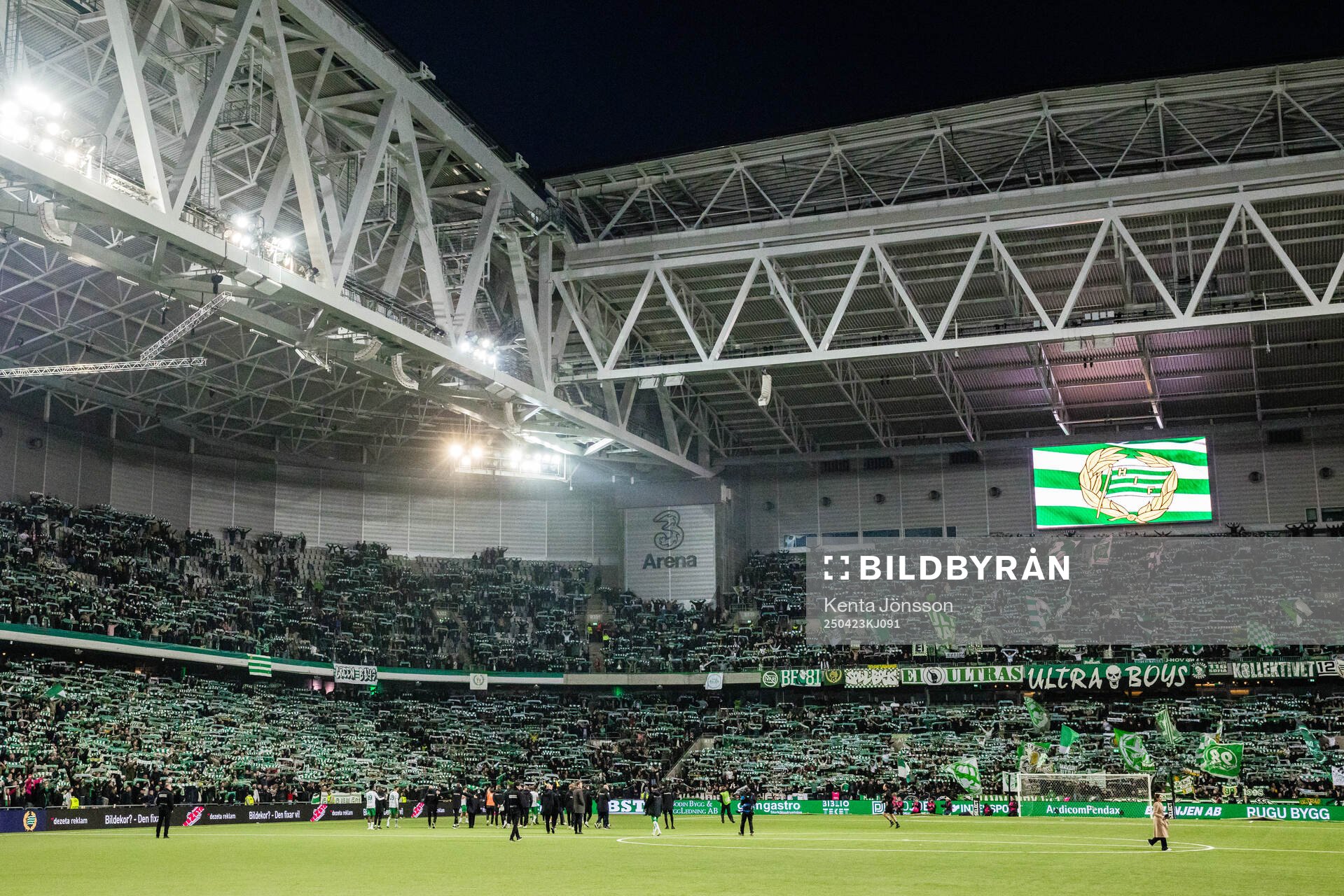 3Arena med Hammarbys supportrar