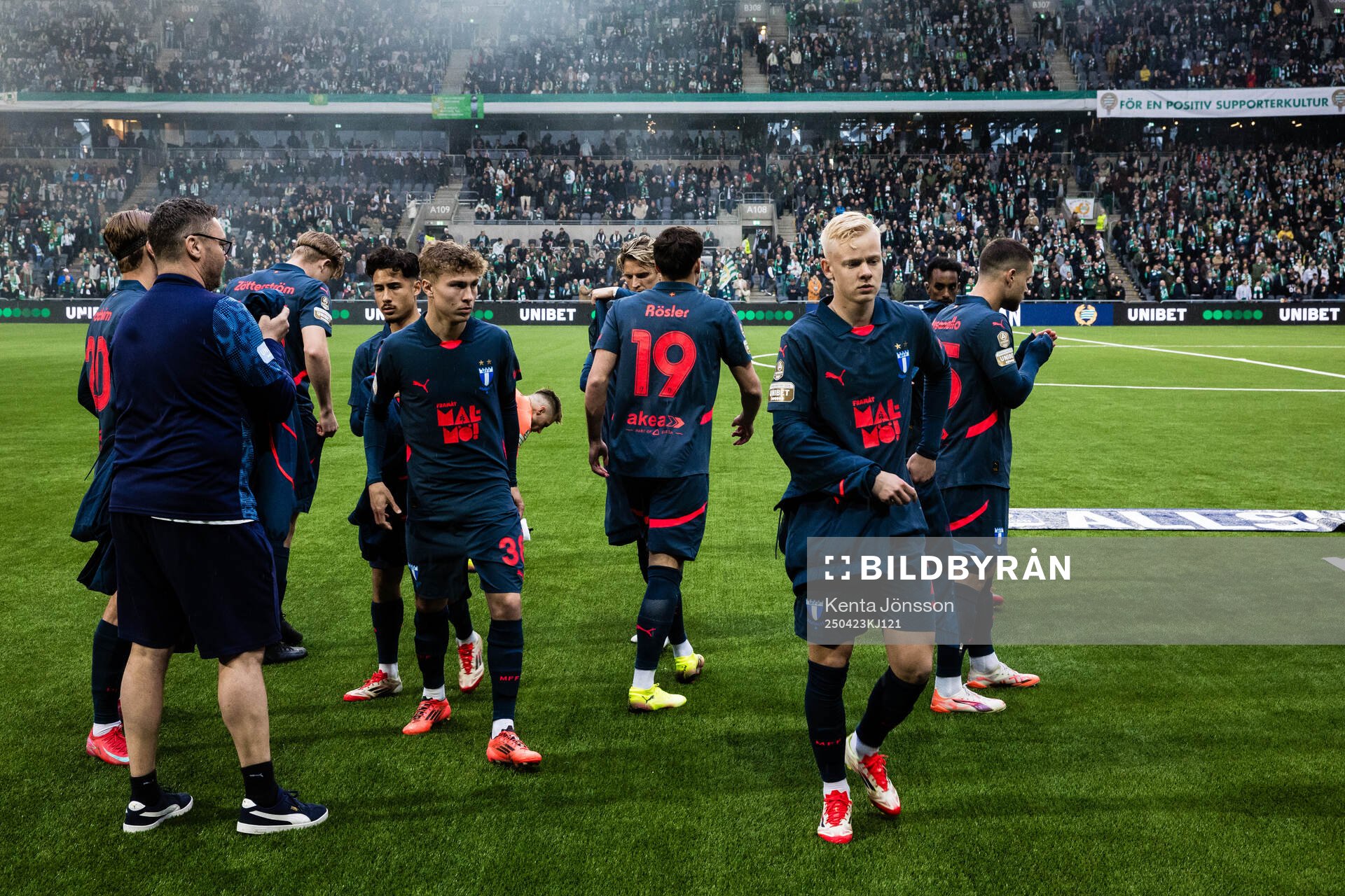 Malmö FFs Hugo Bolin, Colin Rösler och Otto Rosengren