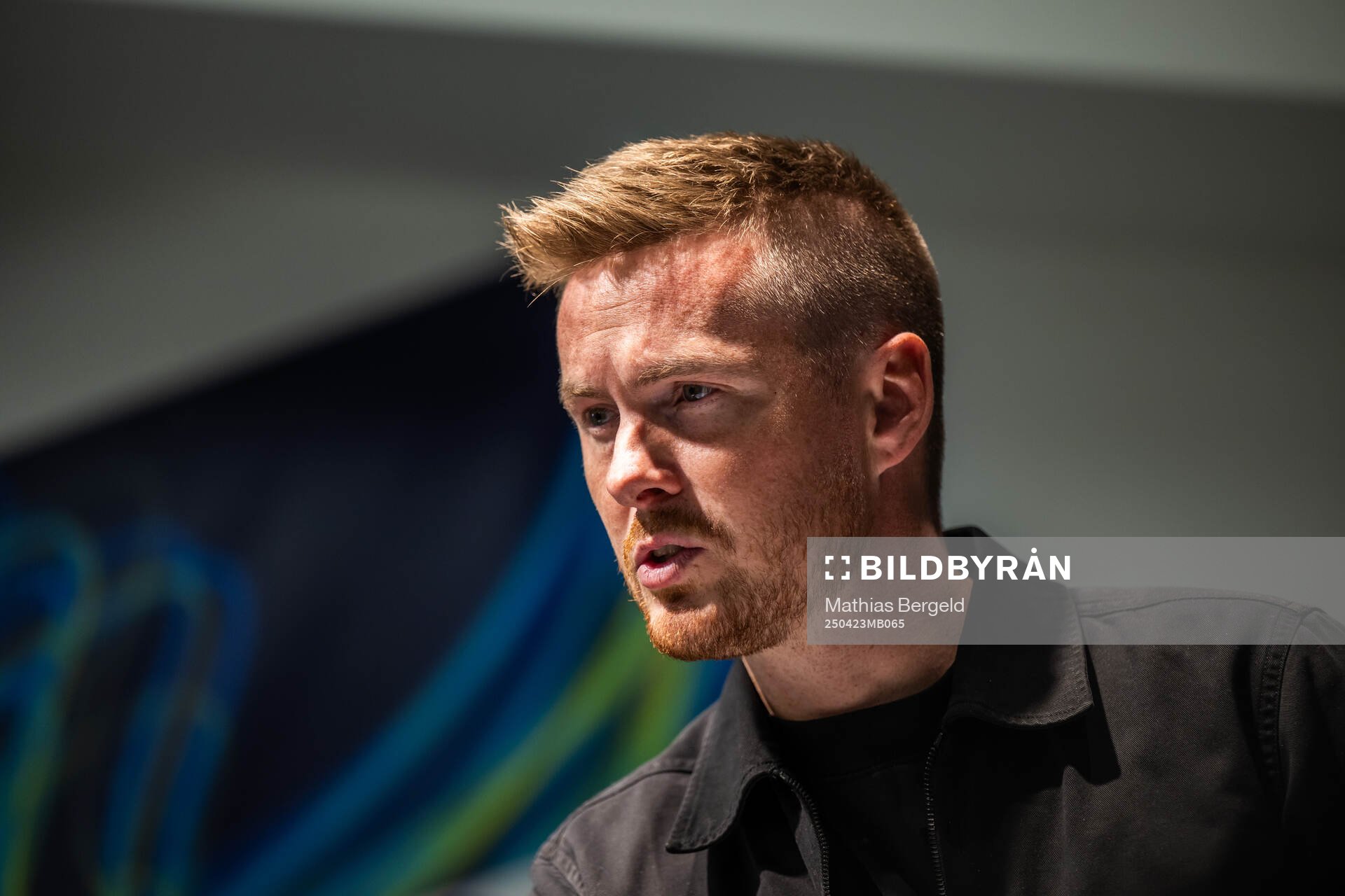 Halmstads huvudtränare Johan Lindholm på presskonferensen
