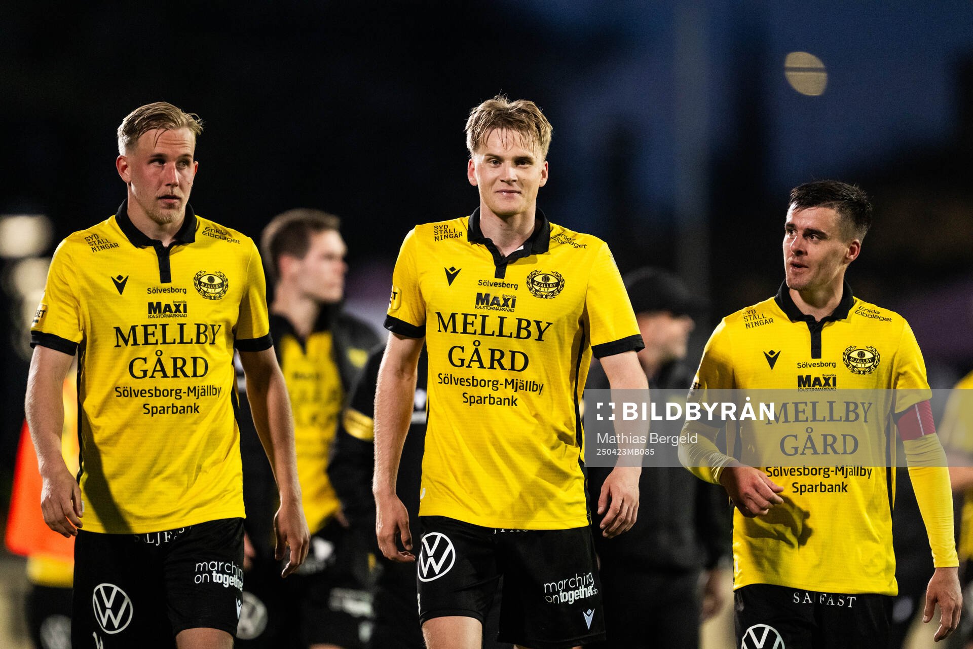 Mjällbys Herman Johansson, Jacob Kiilerich Rask och Jesper