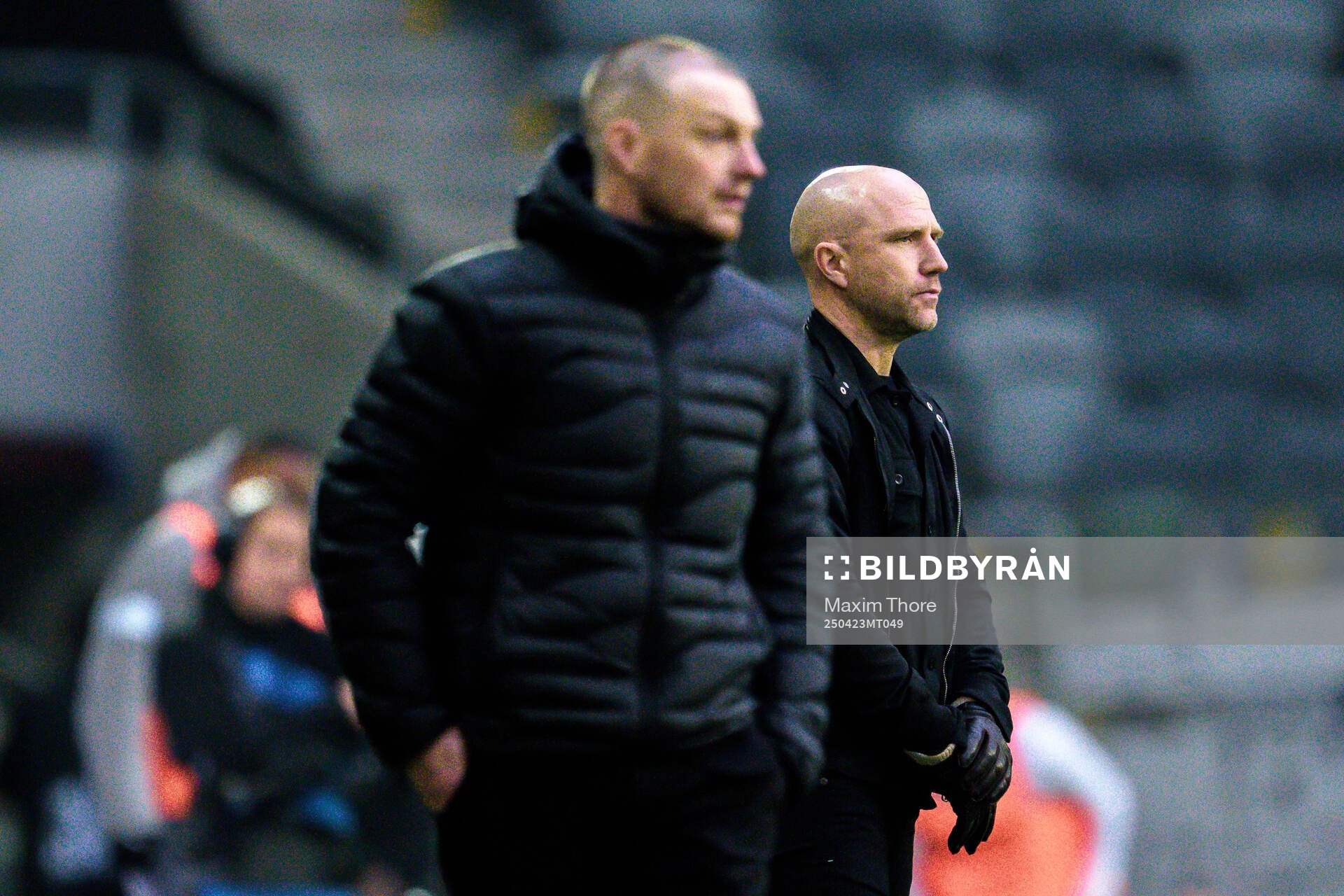 Hammarbys tränare Kim Hellberg  och Malmö FFs tränare