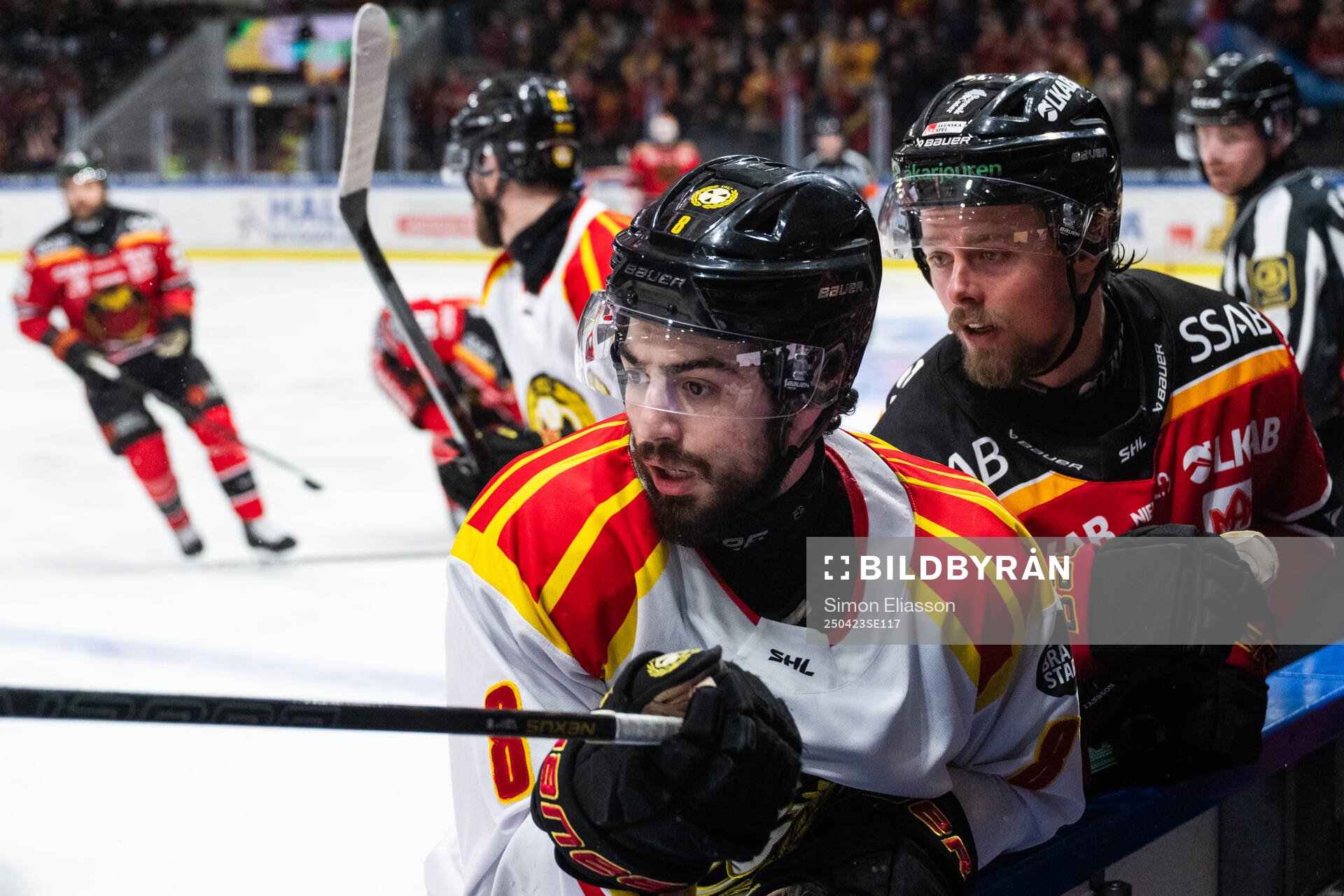 Brynäs Bobby Trivigno och Luleås Ludvig Jansson
