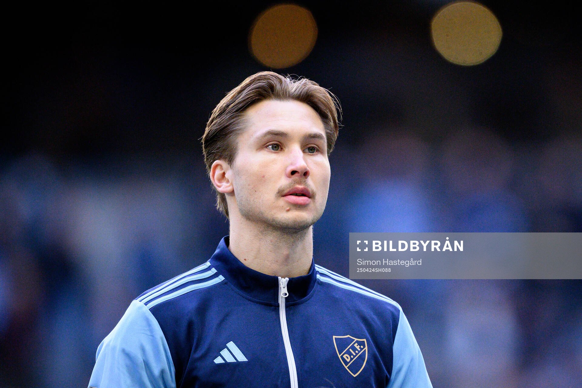 Djurgårdens Miro Tenho inför fotbollsmatchen i Allsvenskan mellan Djurgården och Öster den 24 april 2025 i Stockholm. 