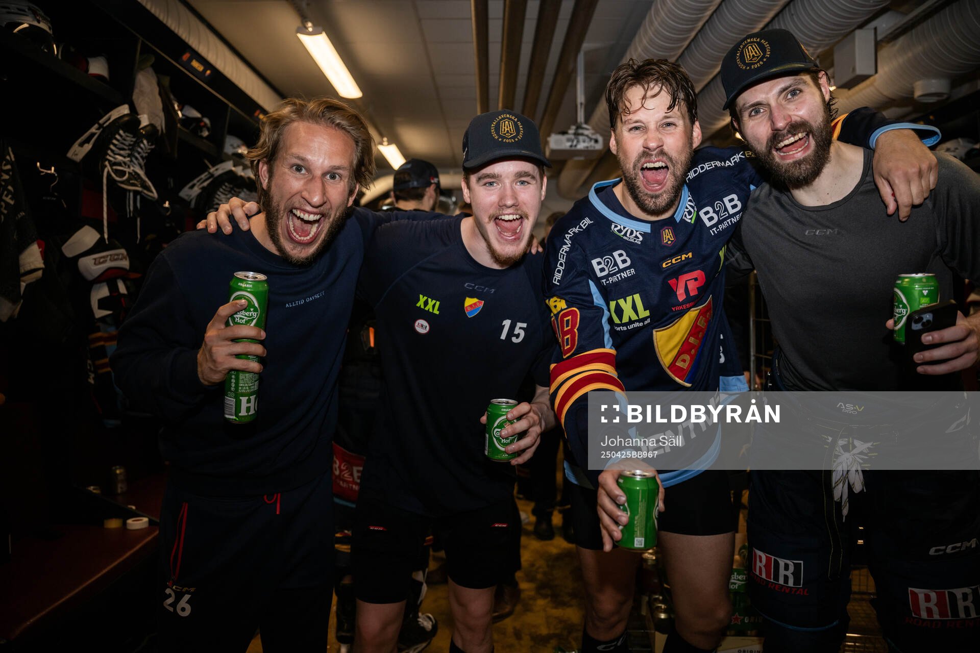 Djurgårdens Fredric Weigel, Filip Eriksson och Dick