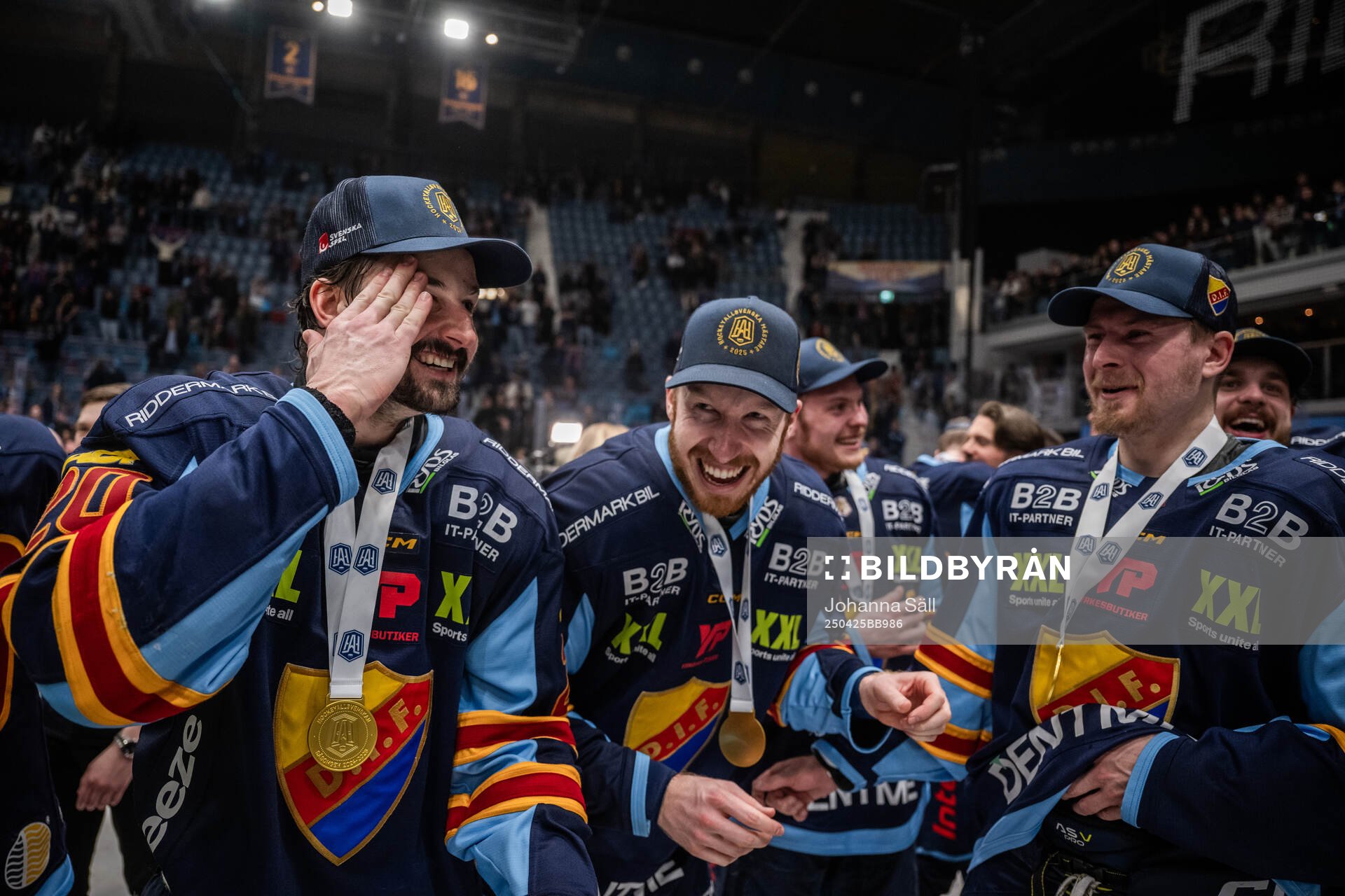 Djurgårdens Jonathan Tychonick, Colby Sissons och Jakob