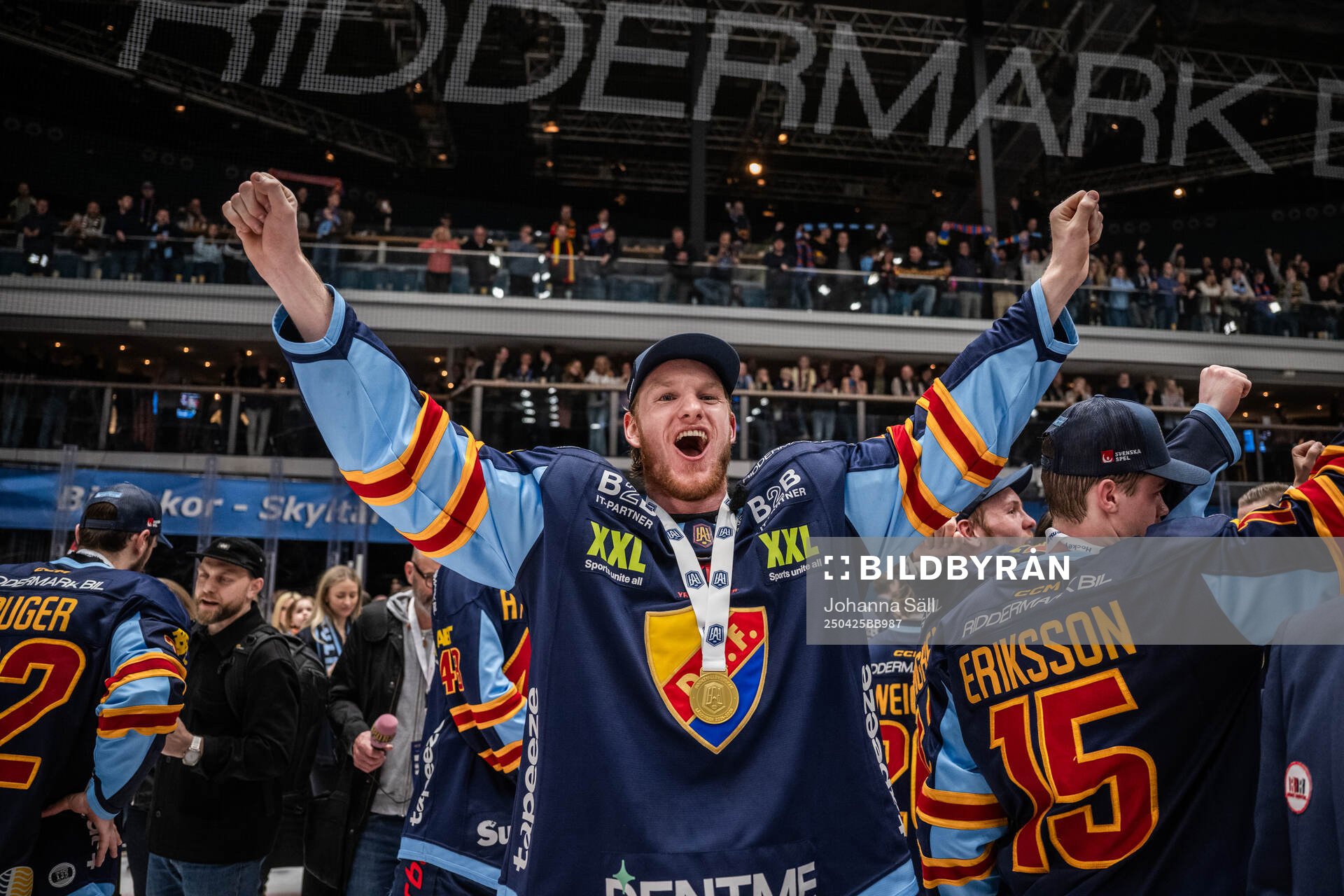 Djurgårdens Edvin Hammarlund jublar