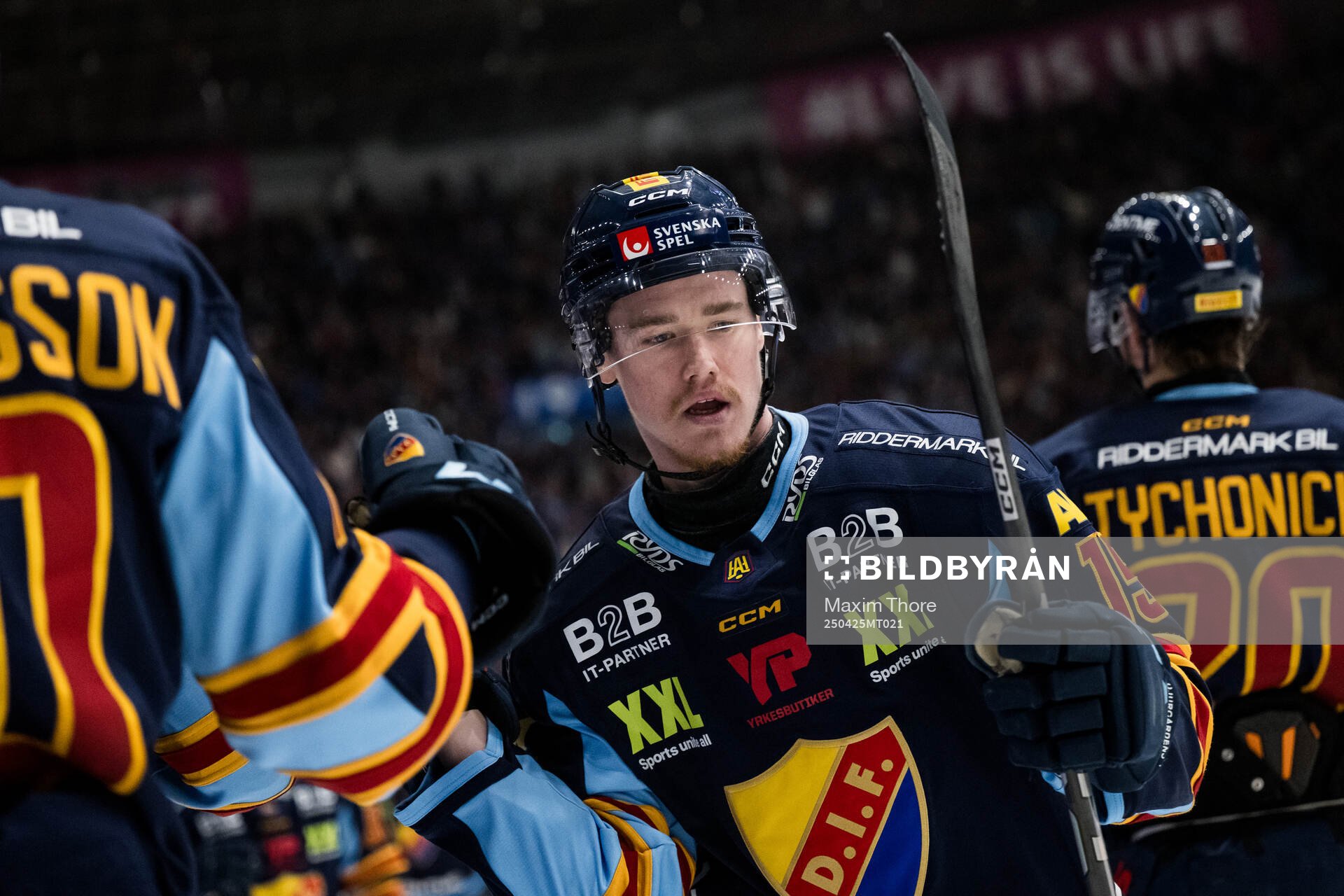 Djurgårdens Filip Eriksson jublar