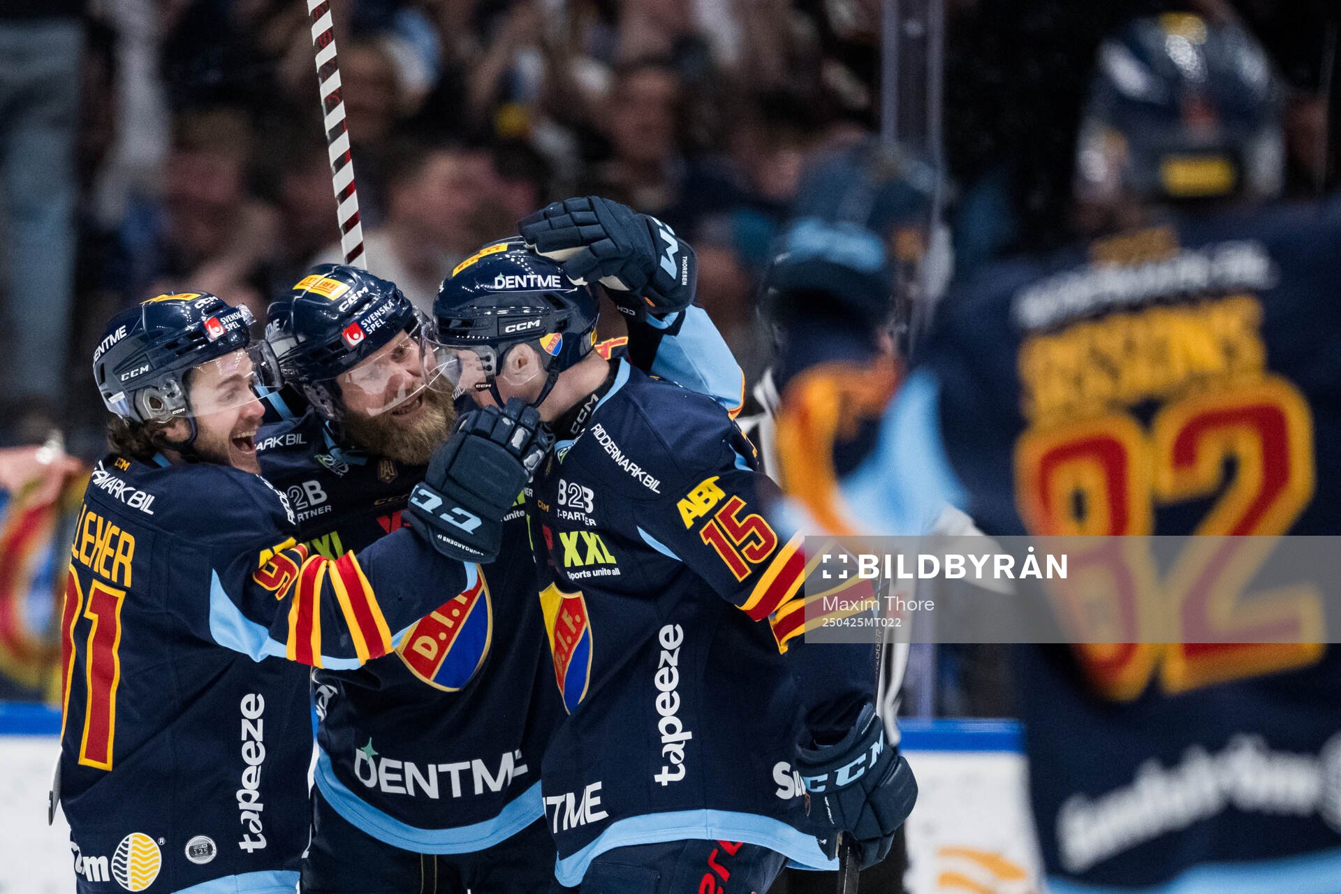 Djurgårdens Tyler Kelleher, Patrick Thoresen och Filip