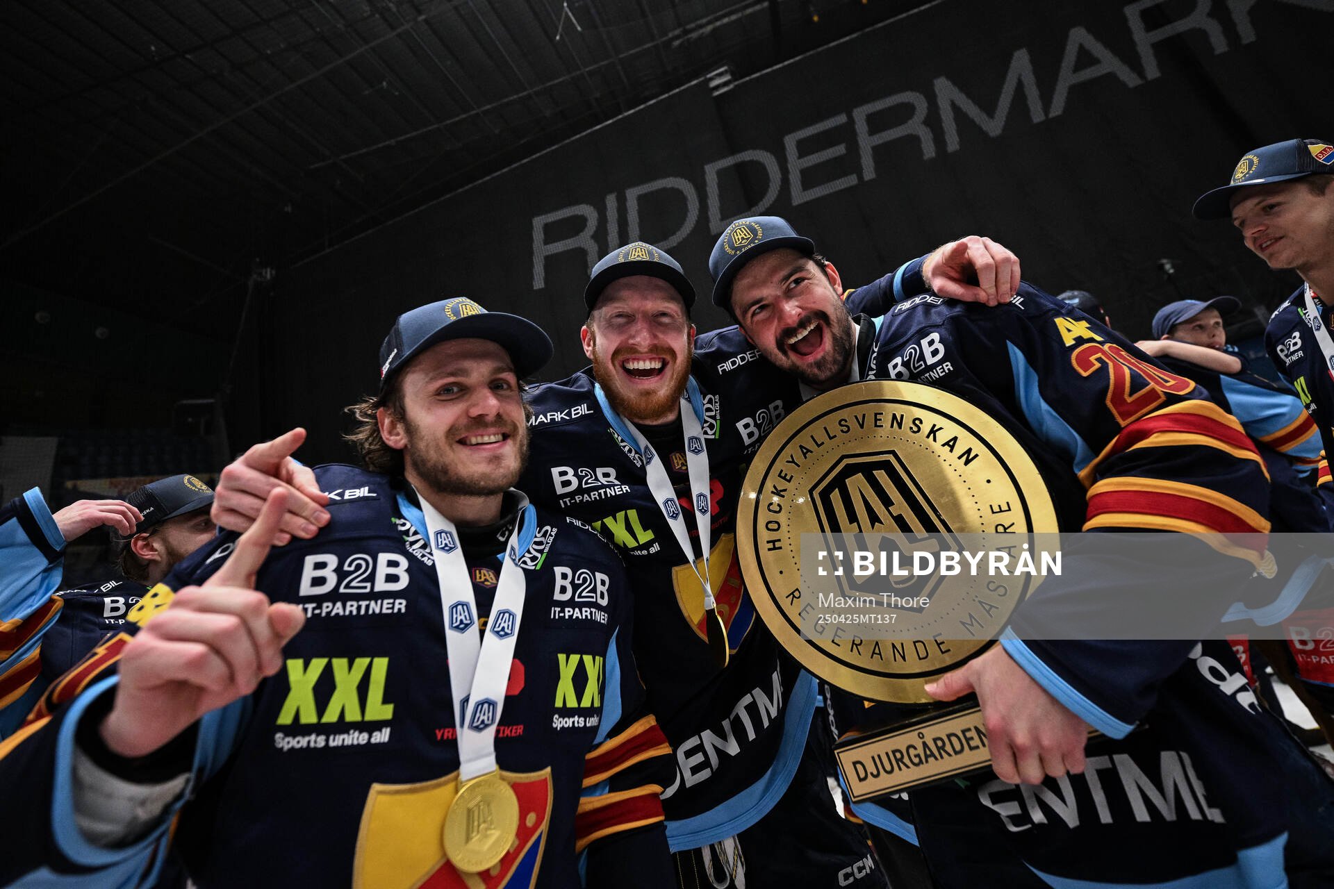 Djurgårdens Tyler Kelleher, Colby Sissons och Jonathan