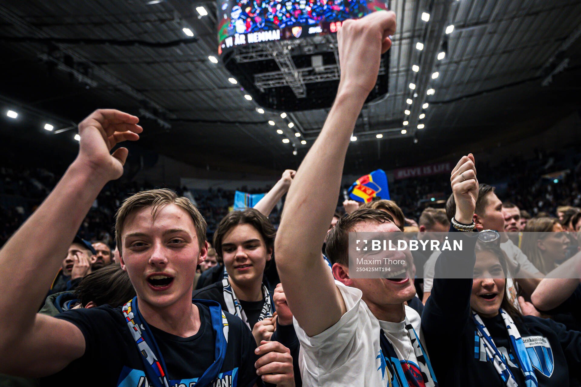 Djurgårdens supportrar jublar