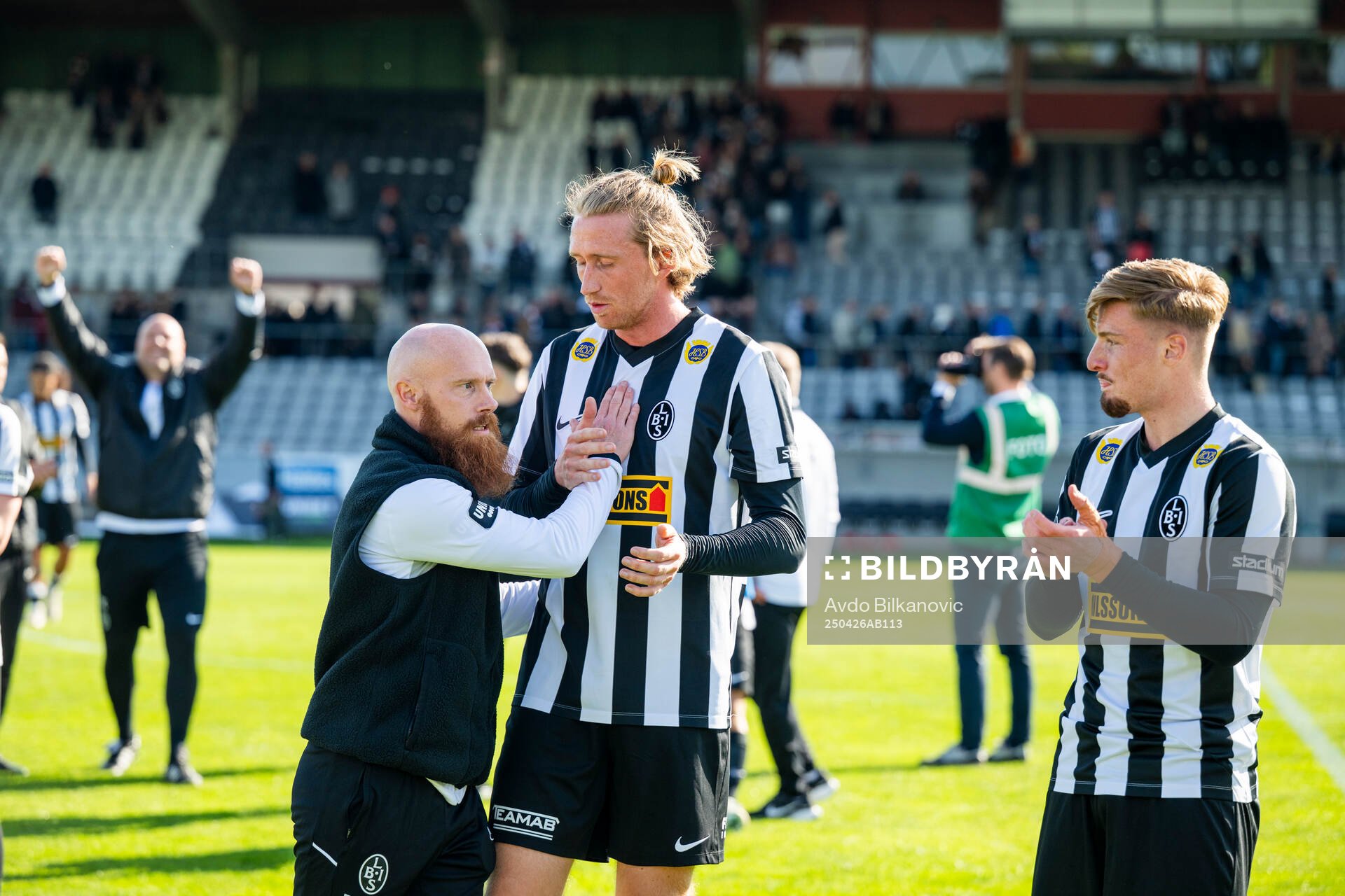 Landskronas tränare Max Mölder och Hampus Näsström