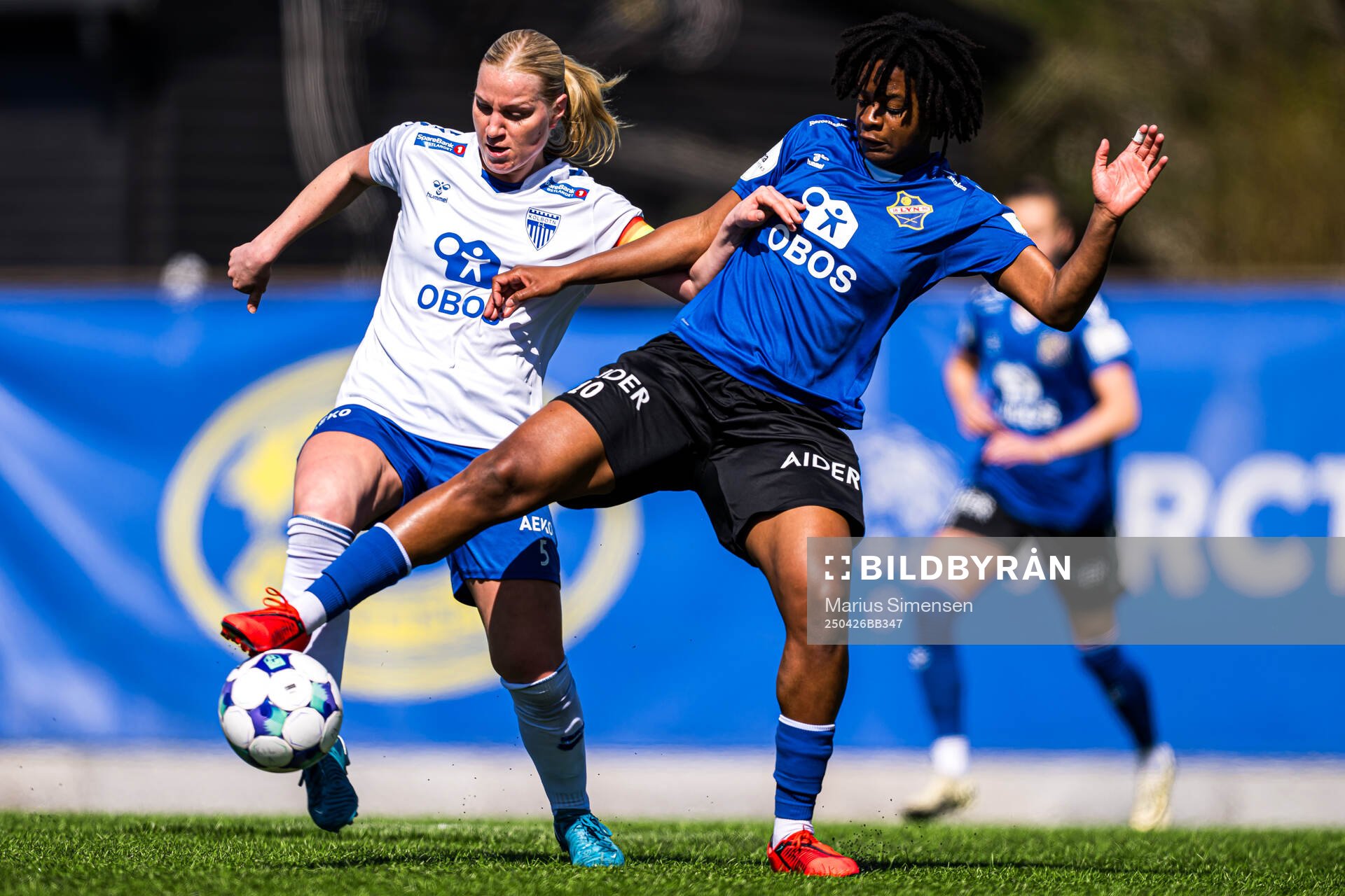 Camilla Huseby of Kolbotn and Joshualyn Favour Reeves of Lyn