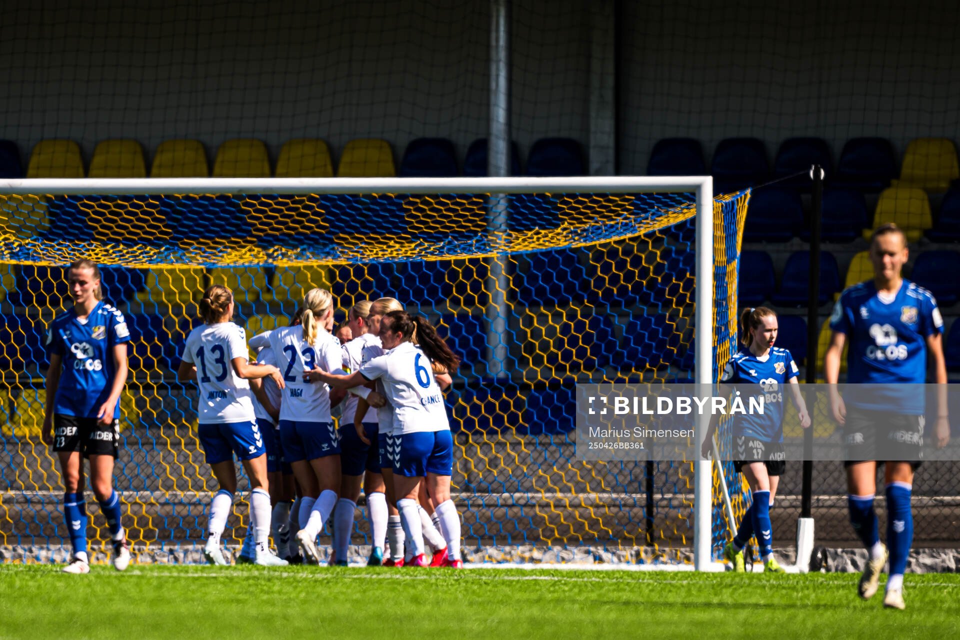 Kristin Holmen of Lyn celebrates