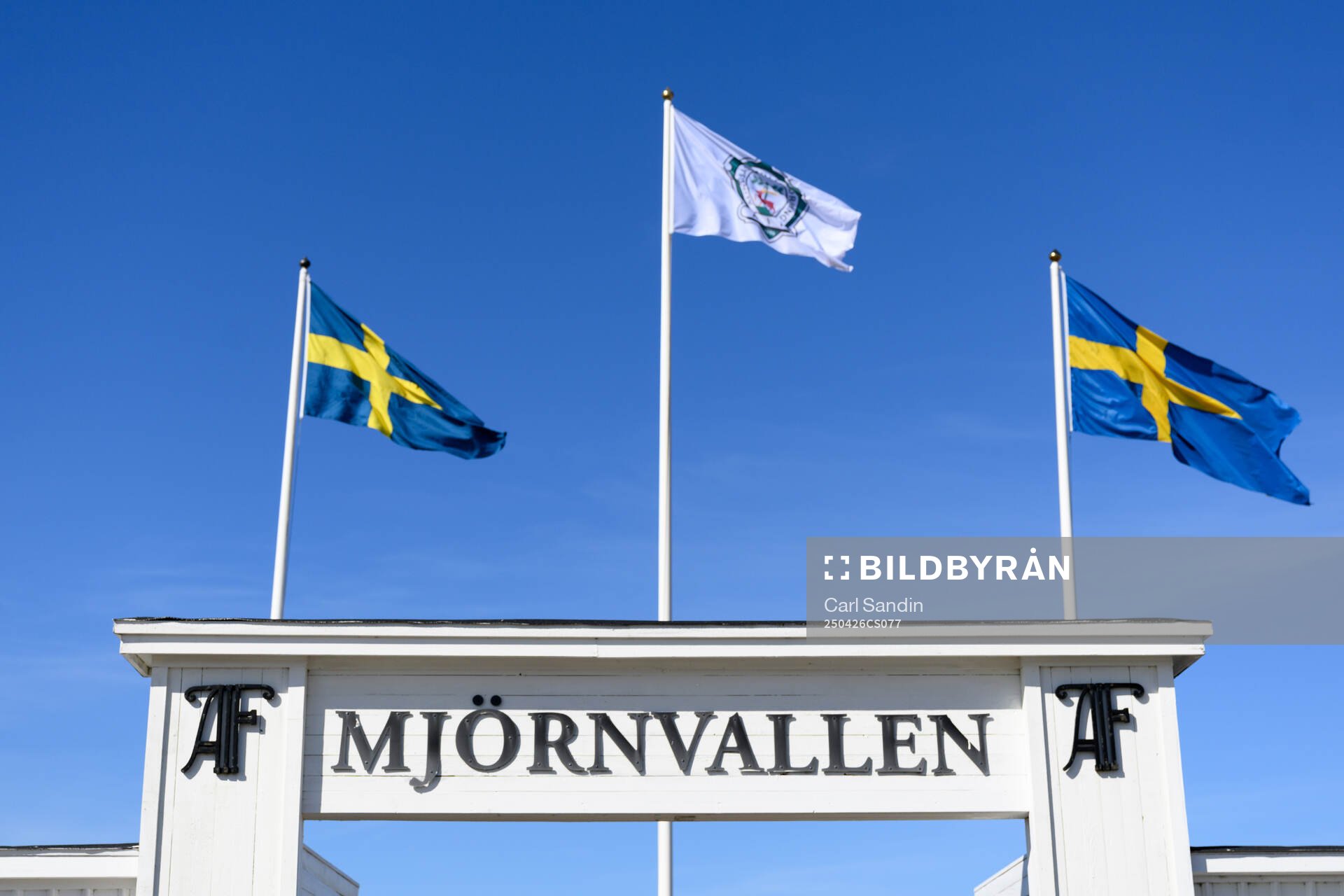 Entré till Mjörnvallen under fotbollsmatchen i Damallsvenskan mellan Alingsås och Linköping den 26 april 2025 i Alingsås. 