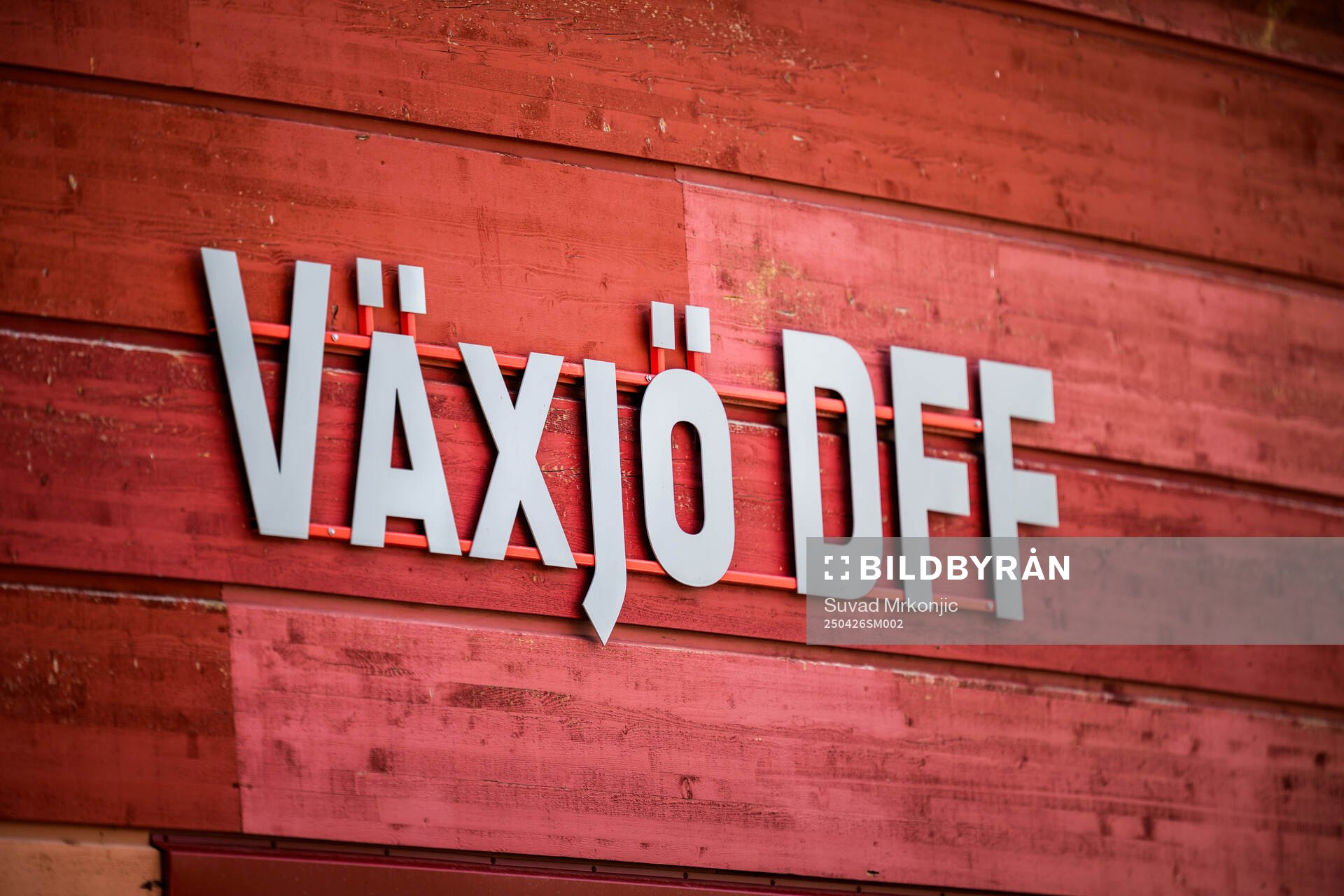 En skylt med texten Växjö DFF