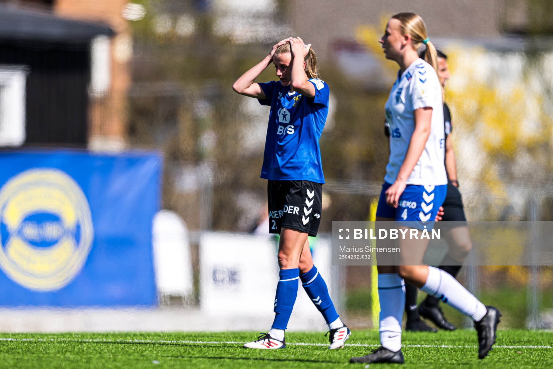 Kristin Holmen of Lyn looks dejected
