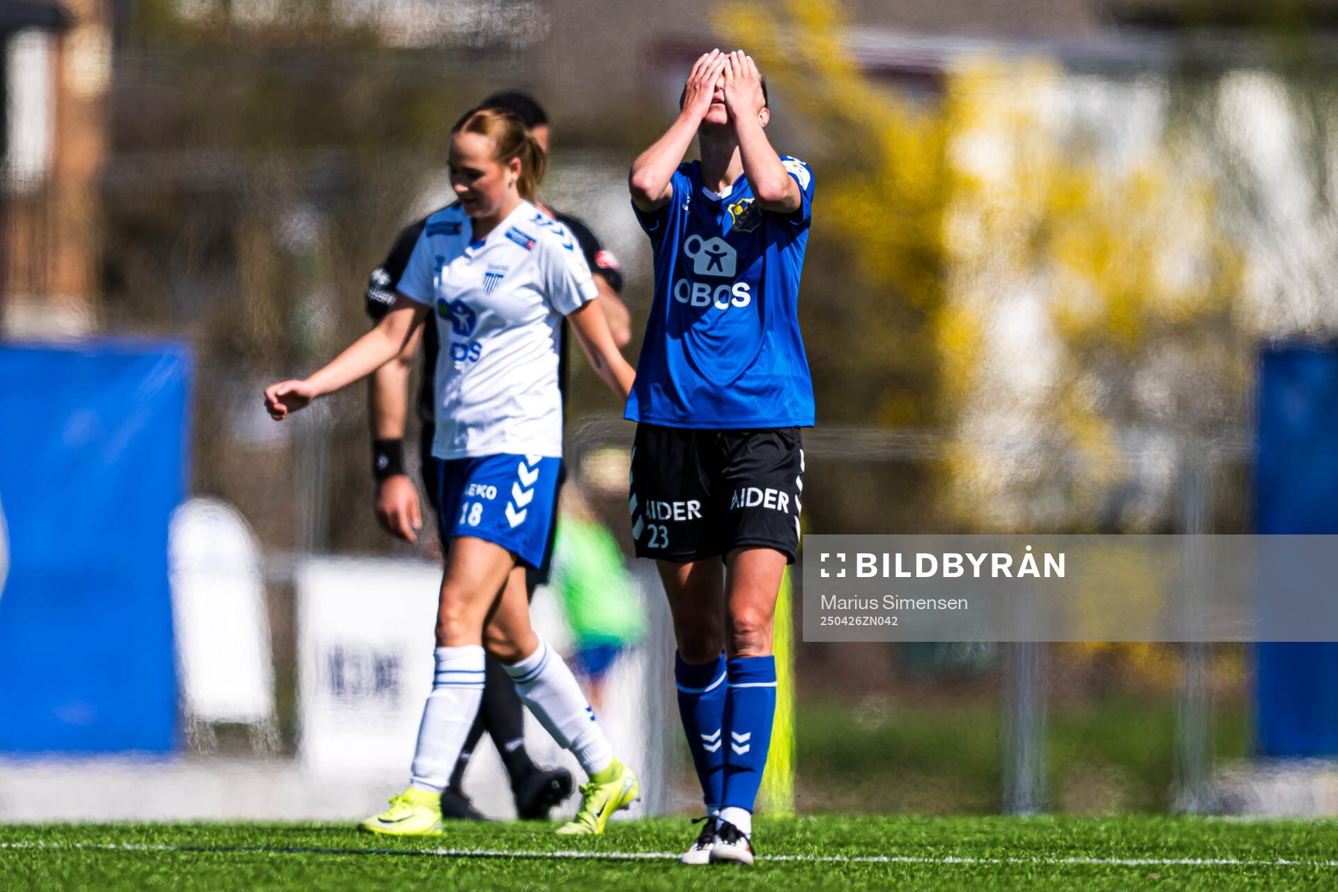 Kristin Holmen of Lyn looks dejected