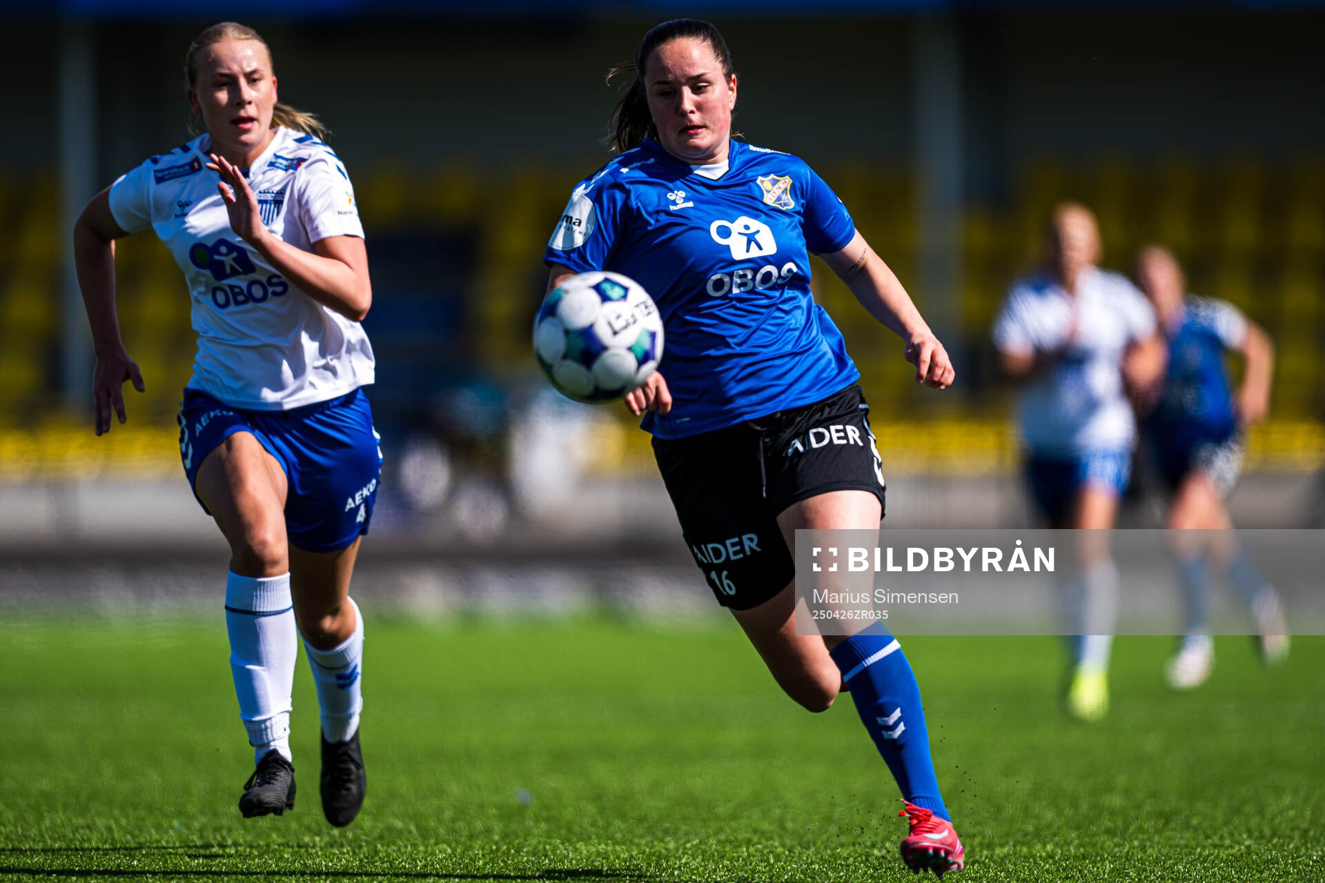 Kajsa Bjerga Pettersen of Lyn during the Toppserien football match between Kolbotn and Lyn on April 26, 2025 in Oslo.