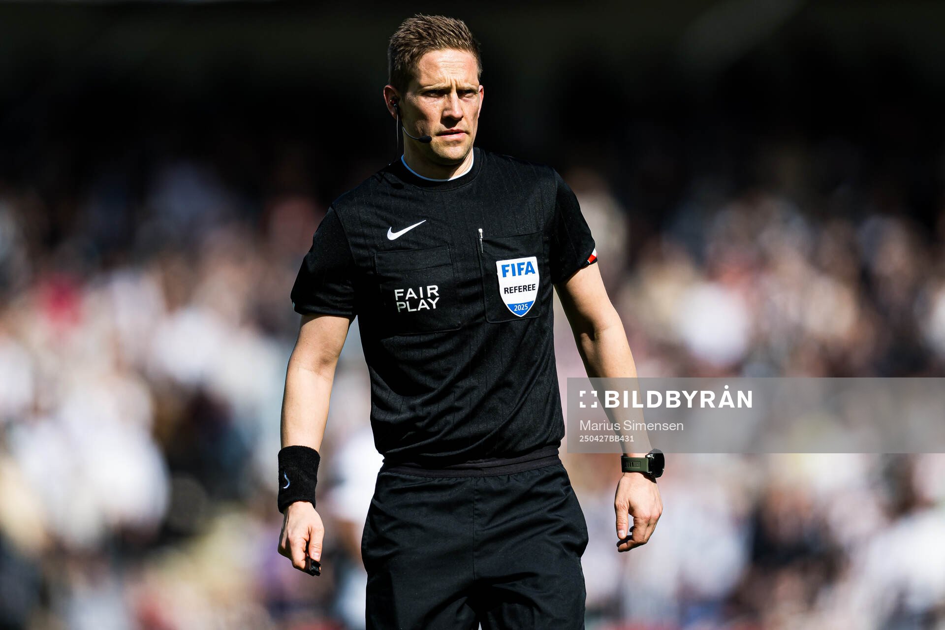 Espen Andreas Eskås, referee, during the Eliteserien match between Rosenborg and Molde on April 27, 2025 in Trondheim. 