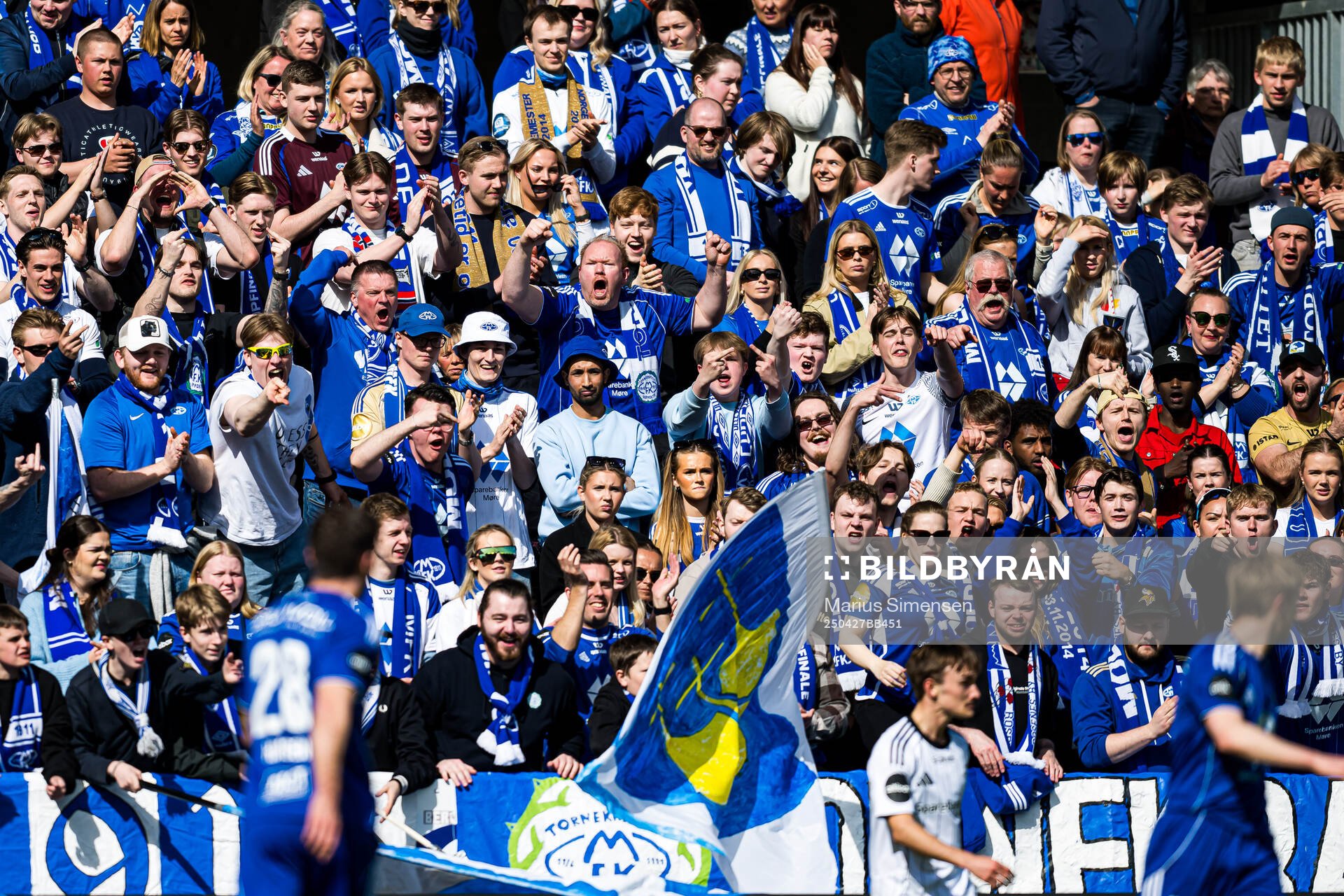Spectators in the stands