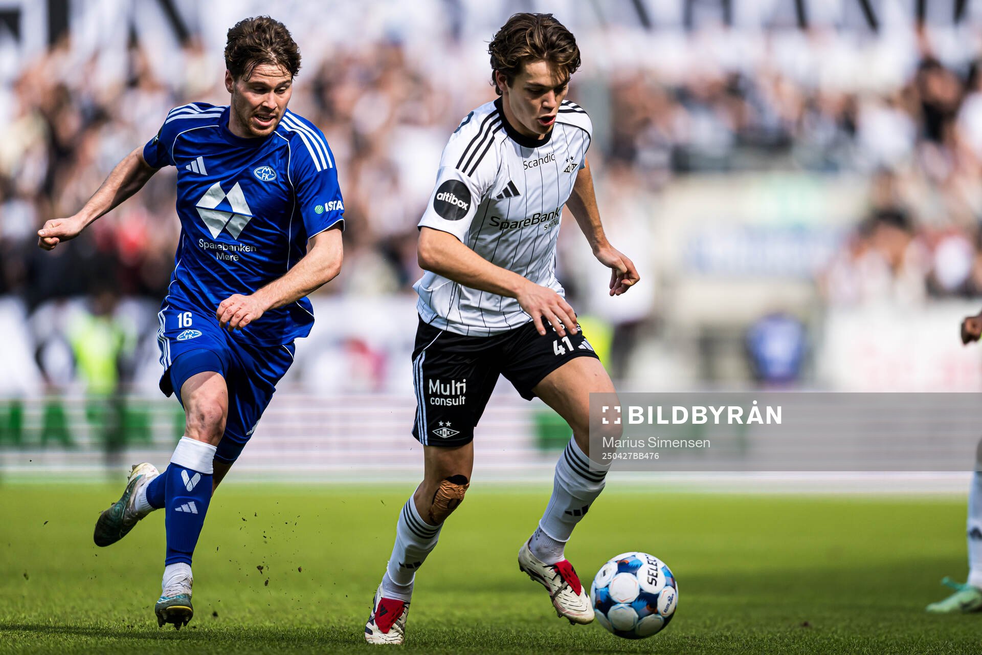 Emil Breivik of Molde and Sverre Halseth Nypan of Rosenborg