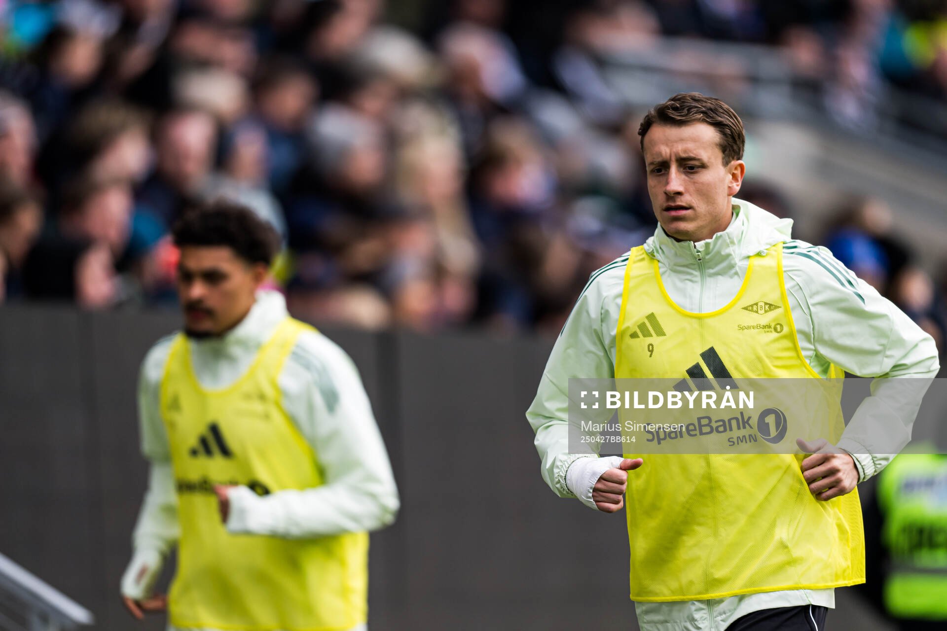 Ole Sæter of Rosenborg warms up