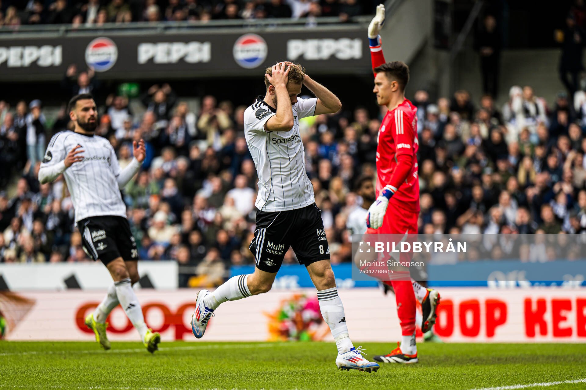 Iver Tobias Rørvik Fossum of Rosenborg reacts