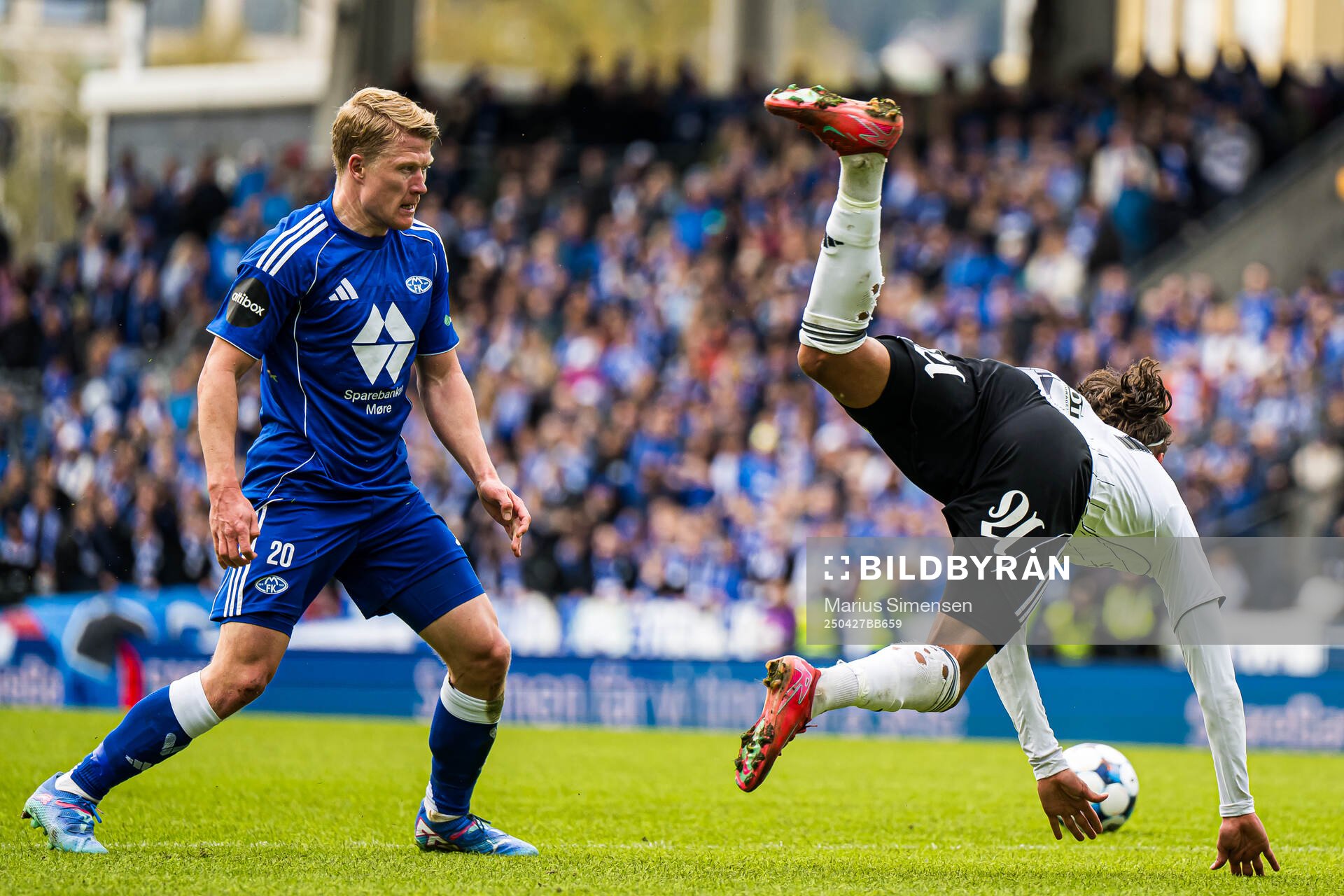 Adrian Nilsen Pereira of Rosenborg during the Eliteserien match between Rosenborg and Molde on April 27, 2025 in Trondheim. 