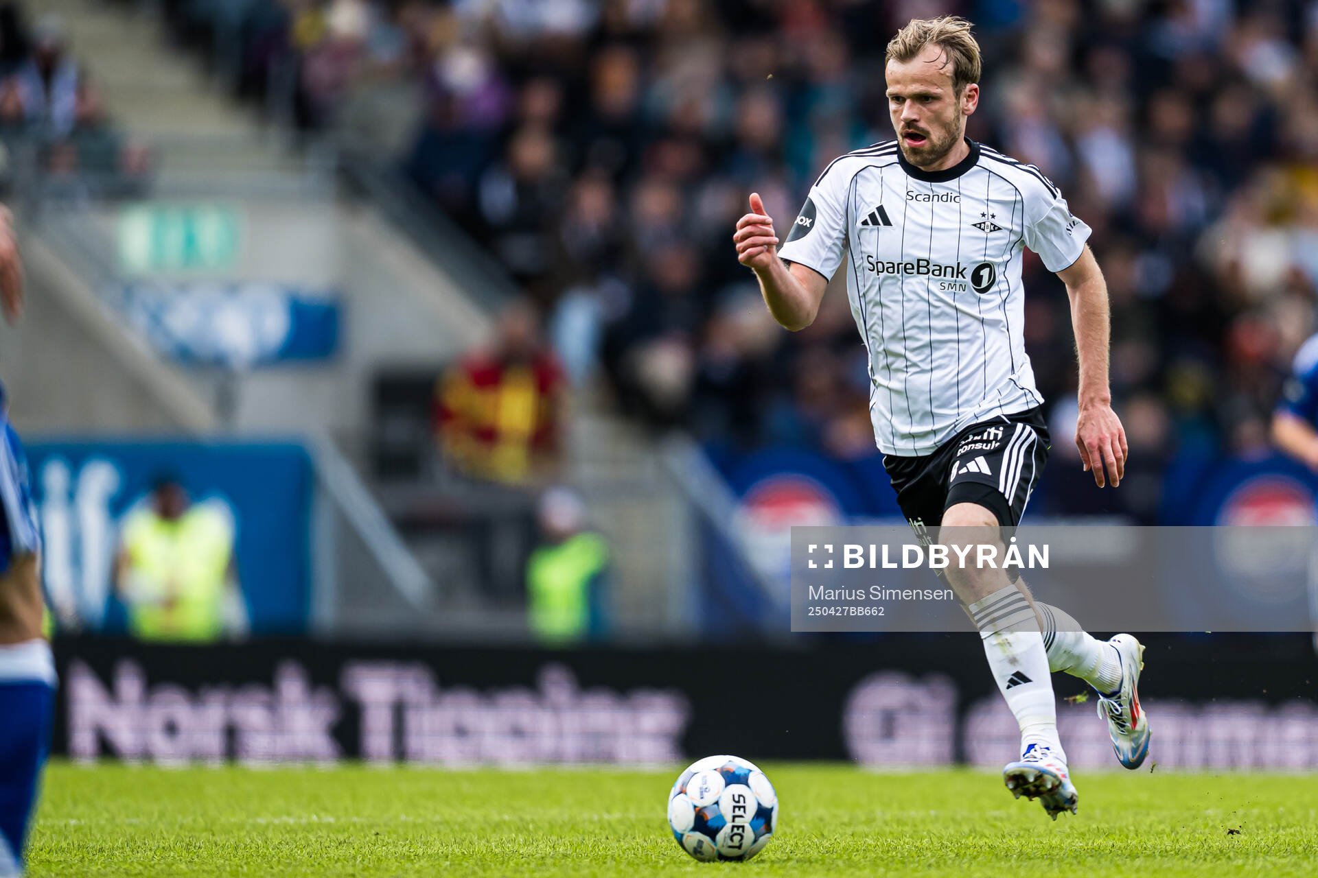 Iver Tobias Rørvik Fossum of Rosenborg during the Eliteserien match between Rosenborg and Molde on April 27, 2025 in Trondheim. 
