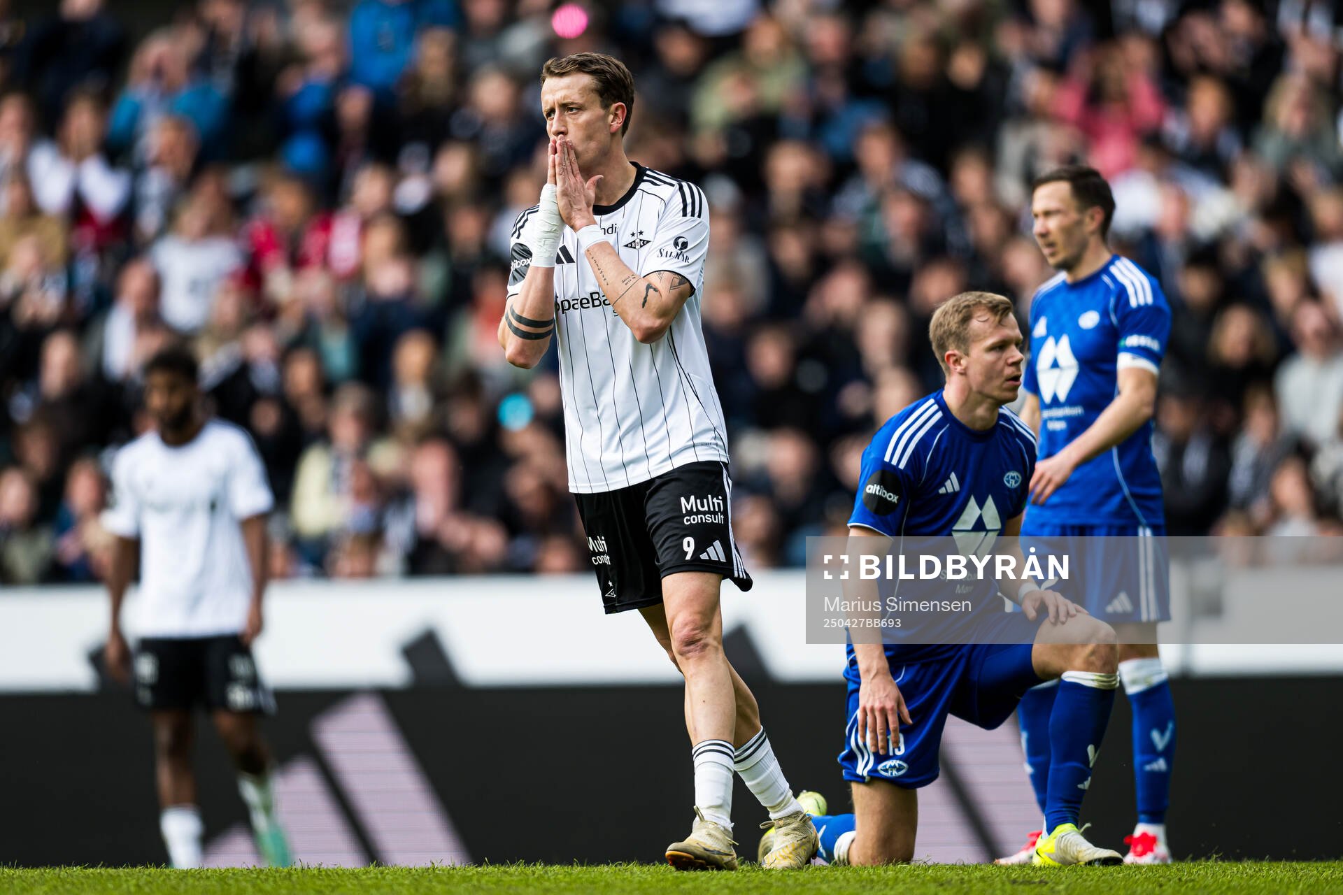 Ole Sæter of Rosenborg looks dejected