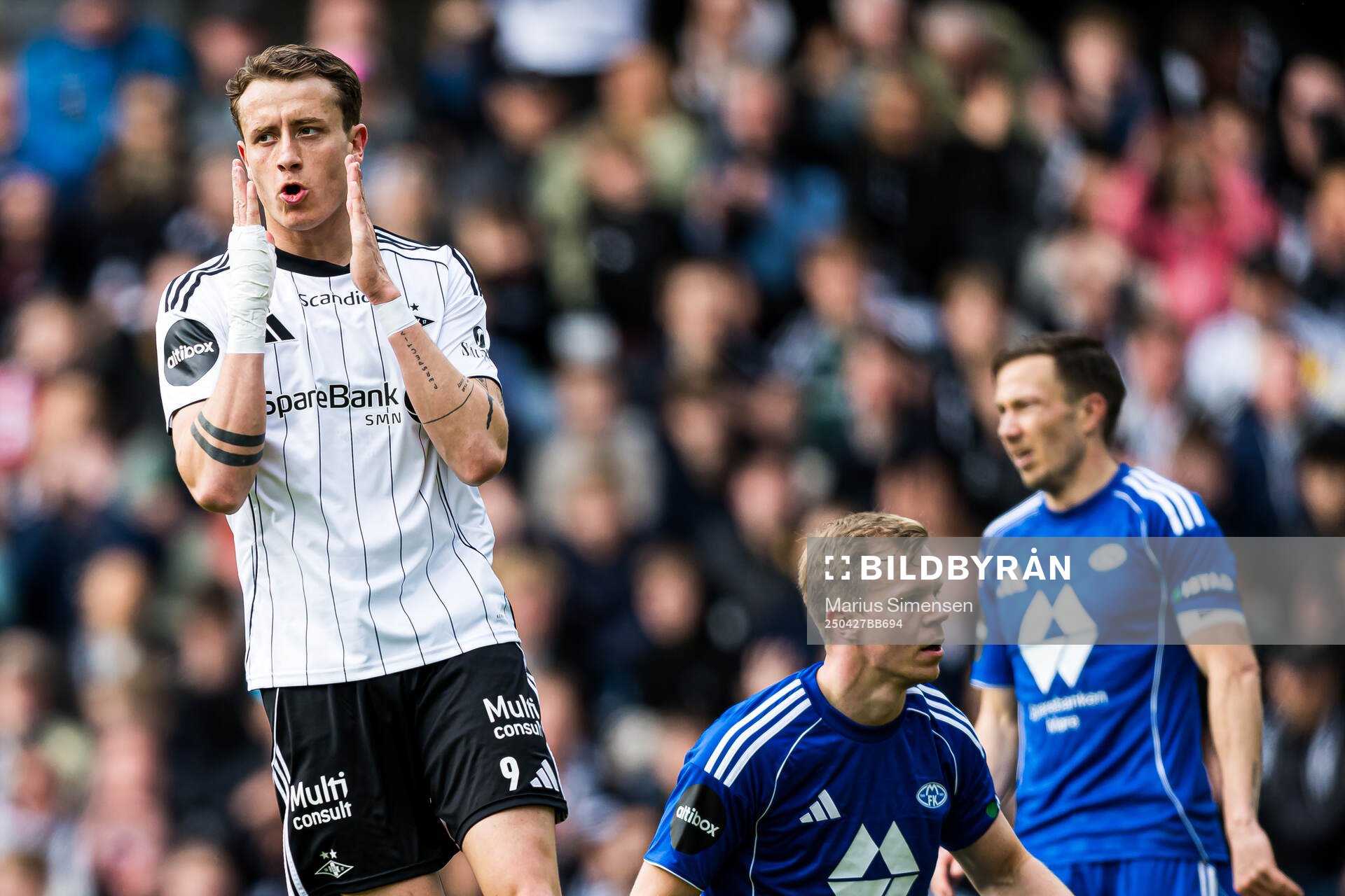 Ole Sæter of Rosenborg looks dejected