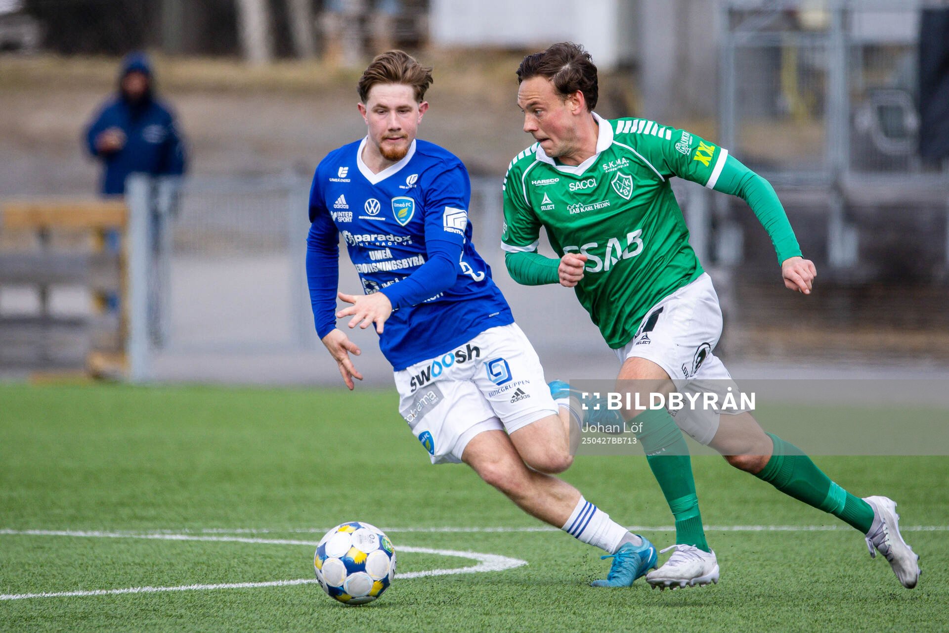 Umeå FCs Joel Hedström och Brages Cesar Weilid