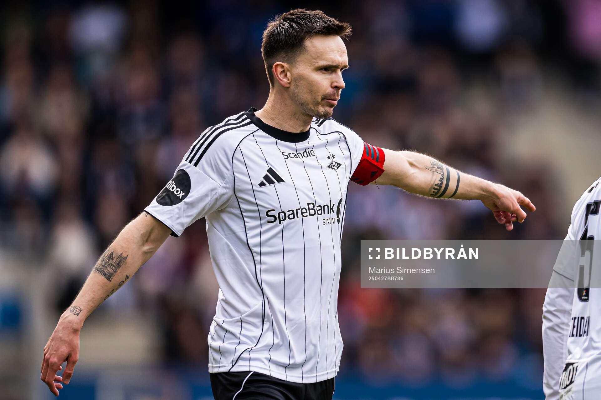 Ole Kristian Selnæs of Rosenborg during the Eliteserien match between Rosenborg and Molde on April 27, 2025 in Trondheim. 