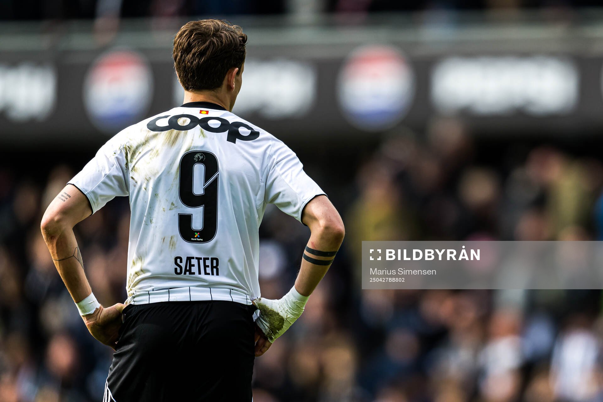Ole Sæter of Rosenborg looks dejected