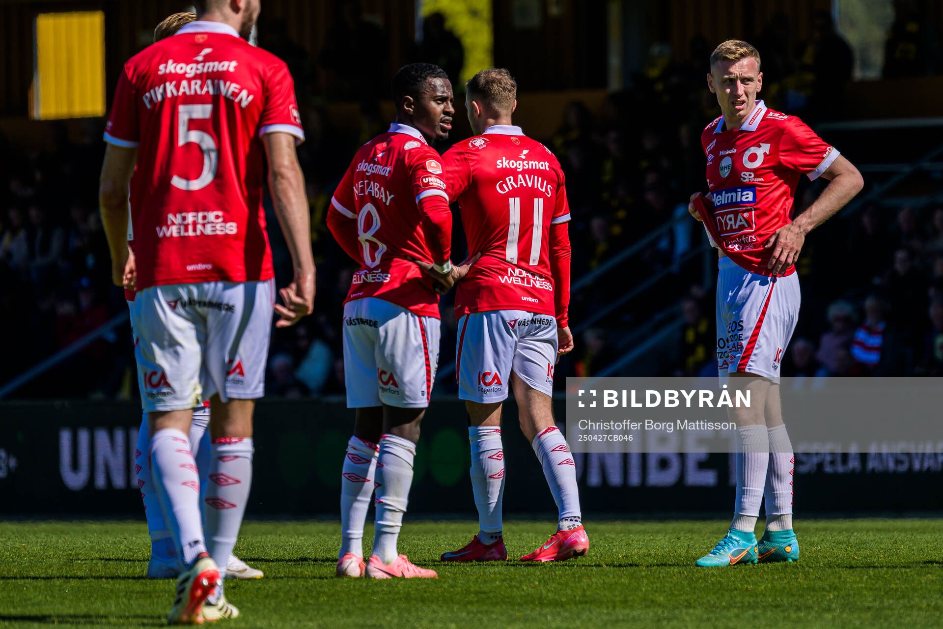 Degerfors Nahom Netabay, Christos Gravius och Sebastian