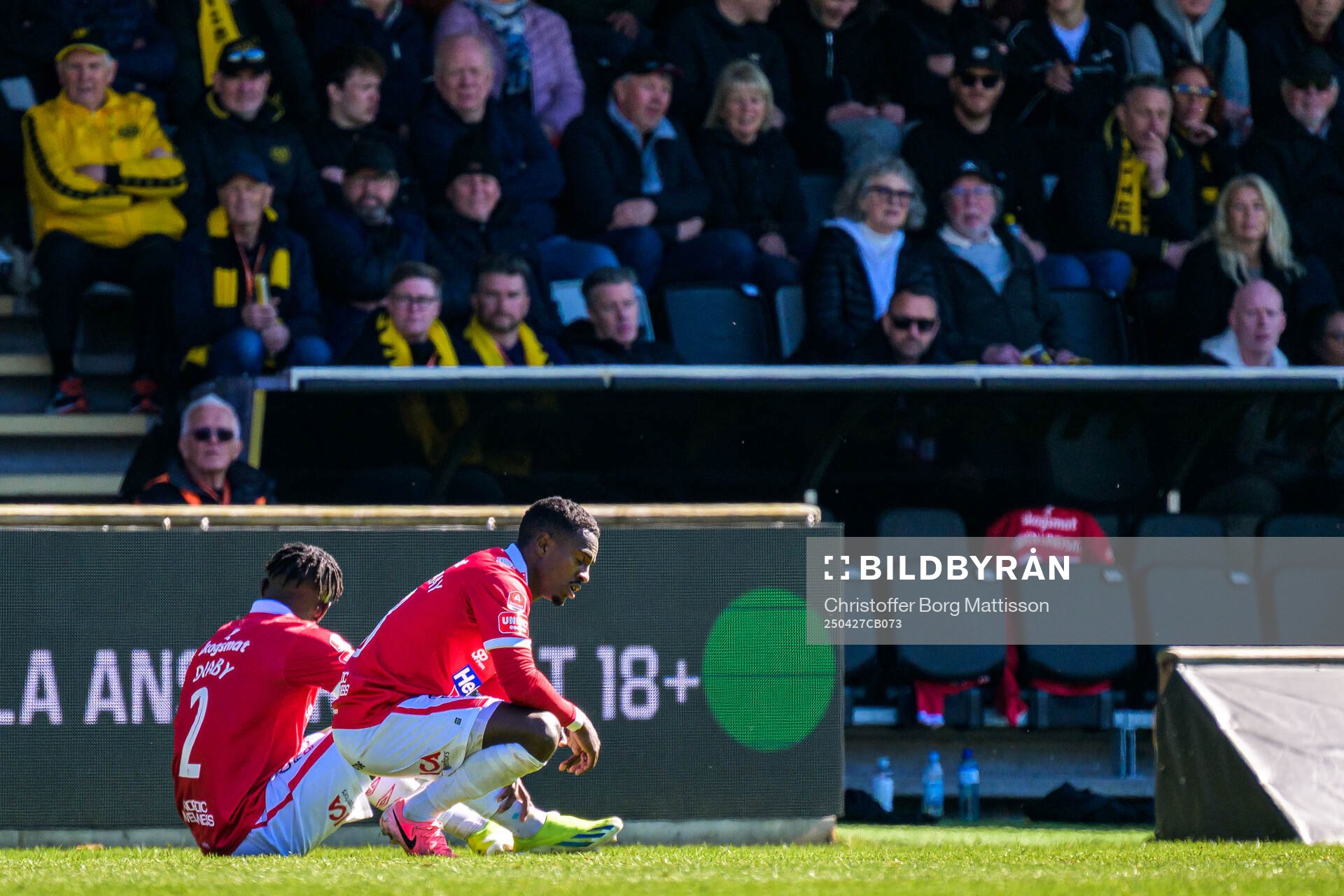 Degerfors Mamadouba Diaby och Nahom Netabay deppar