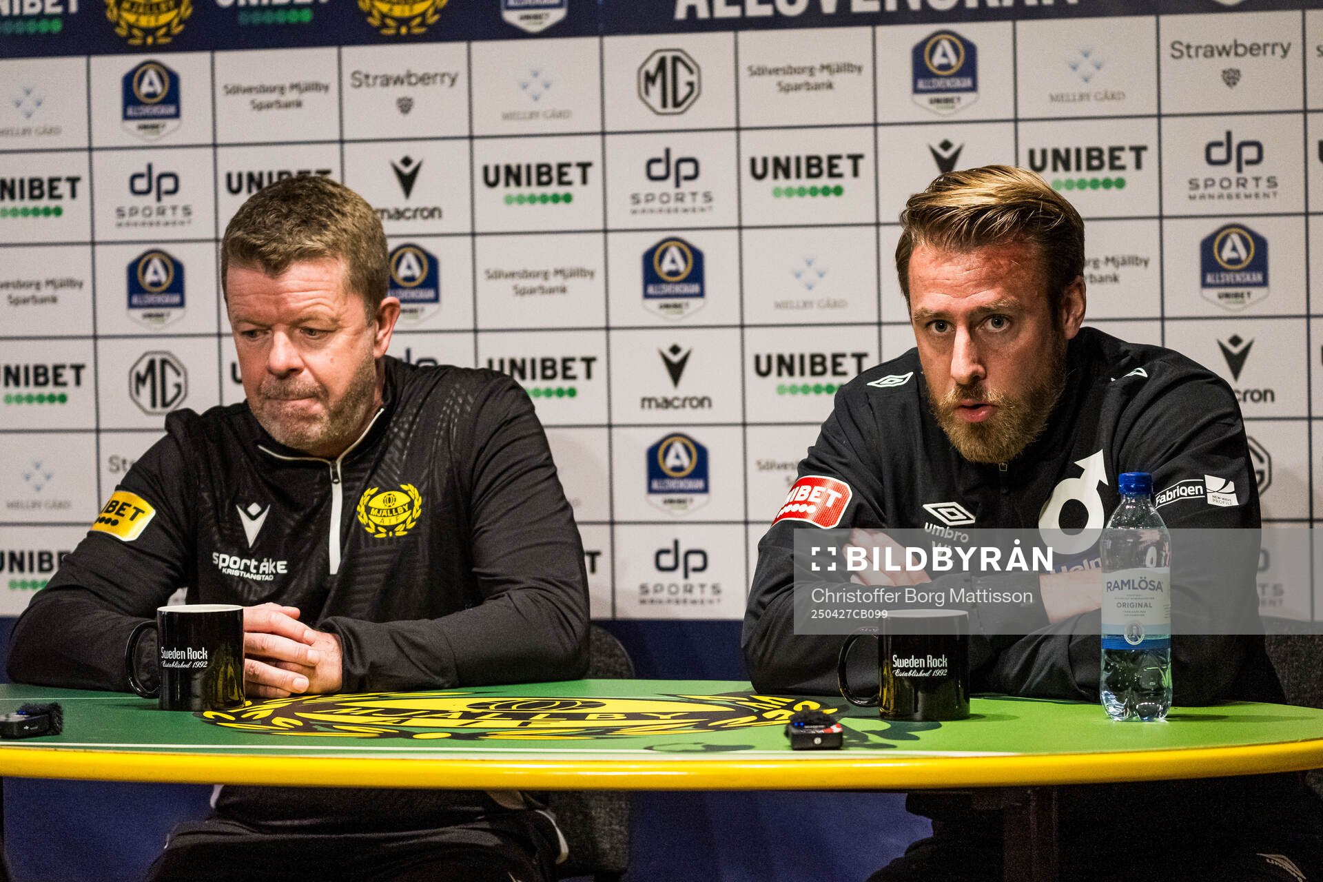 Mjällbys tränare Anders Torstensson och Degerfors