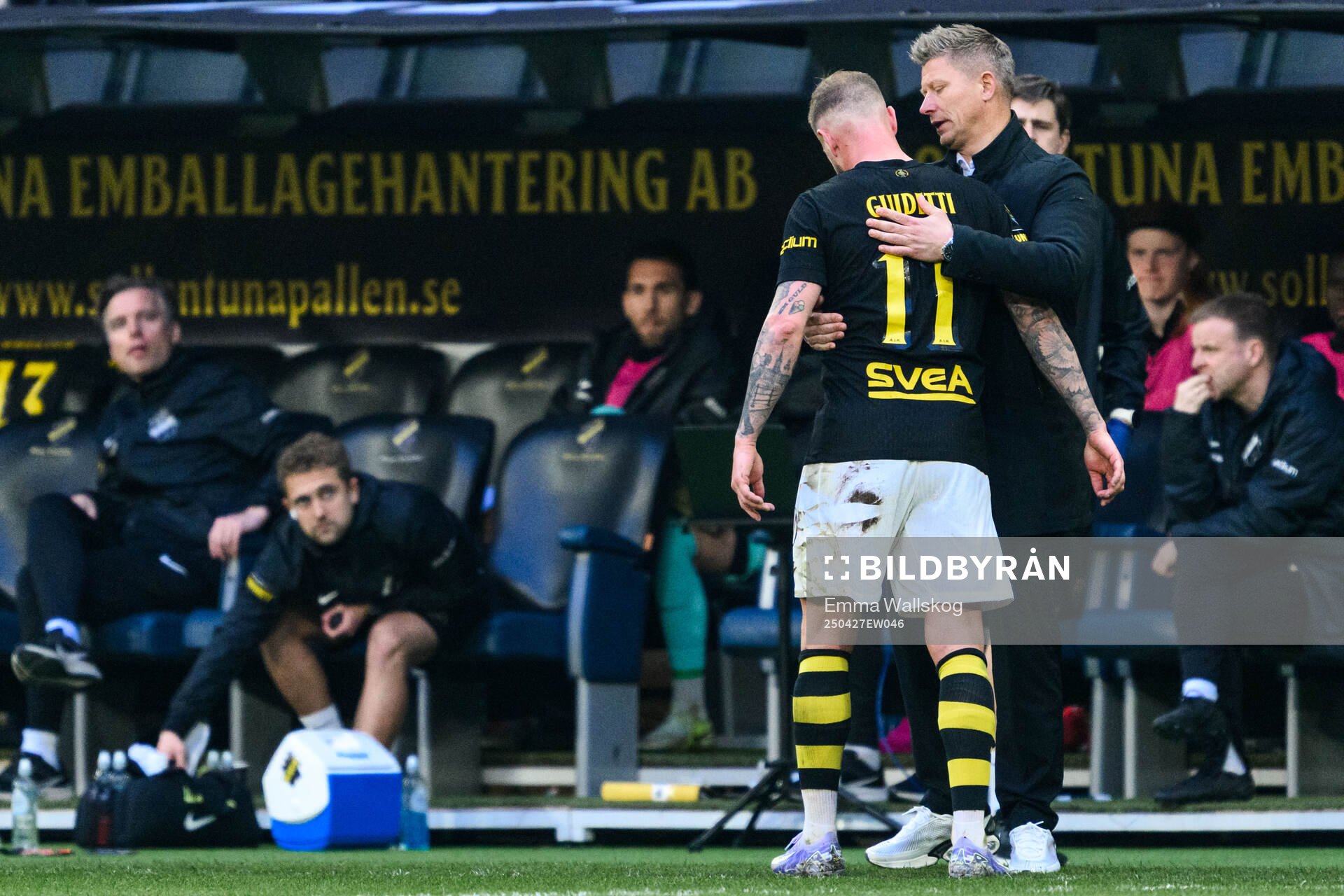 AIKs John Guidetti och tränare Mikkjal Thomassen