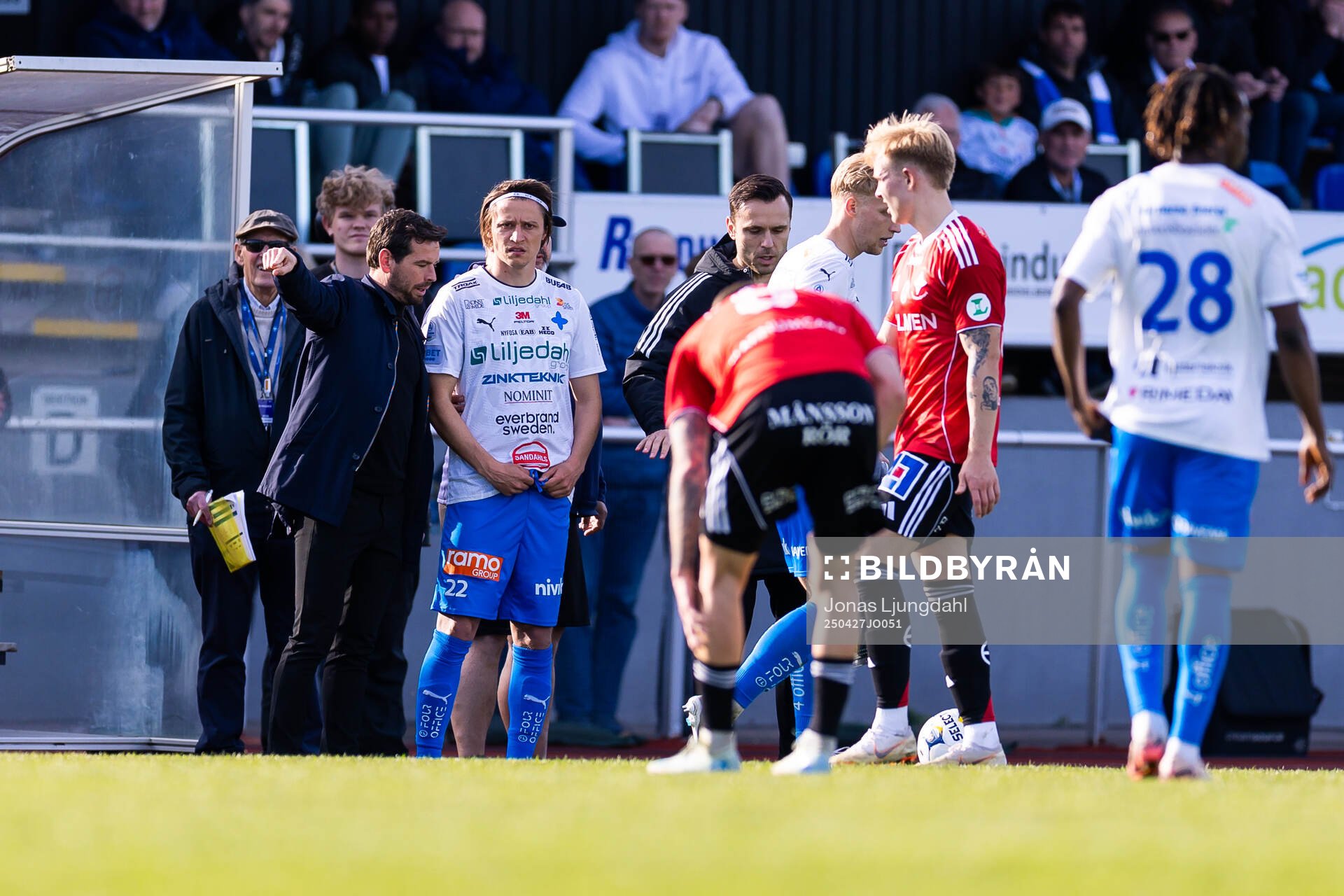 Värnamos tränare Ferran Sibila Pont och Simon Thern