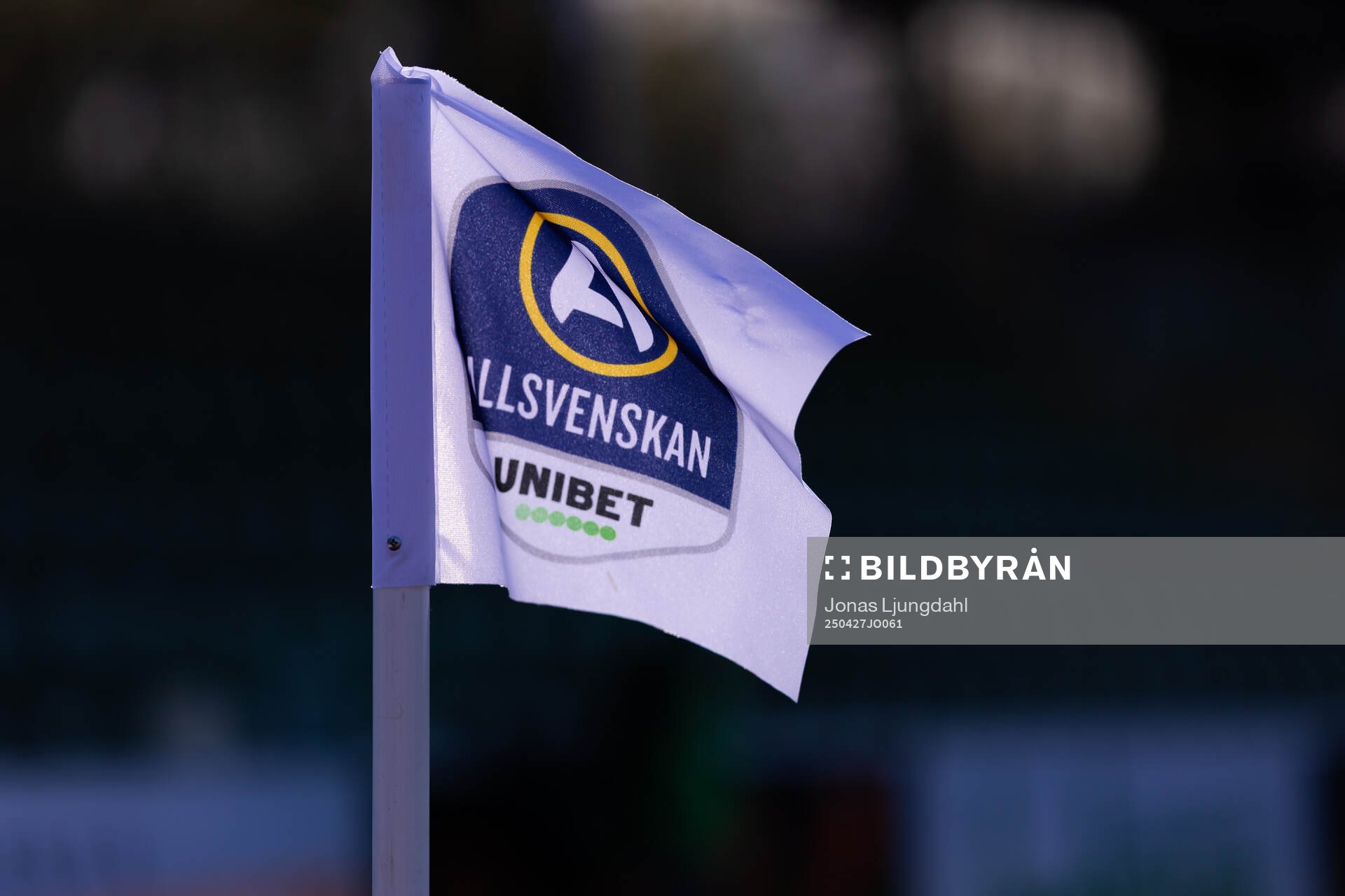 Hörnflagga med Allsvenskans logo