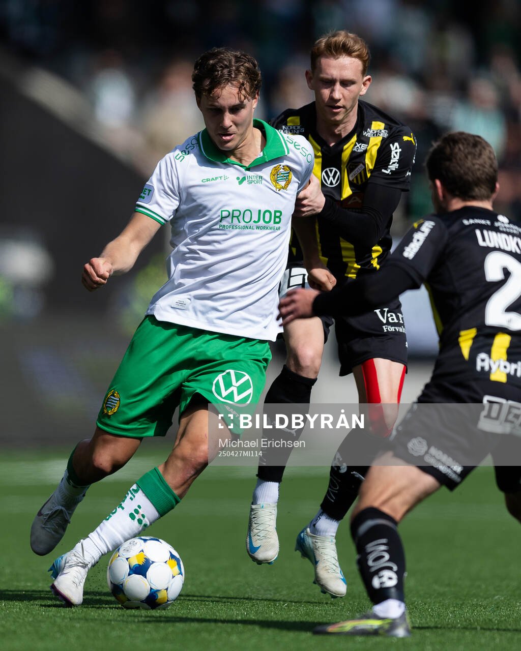Hammarbys Hampus Skoglund och Häckens Julius Lindberg