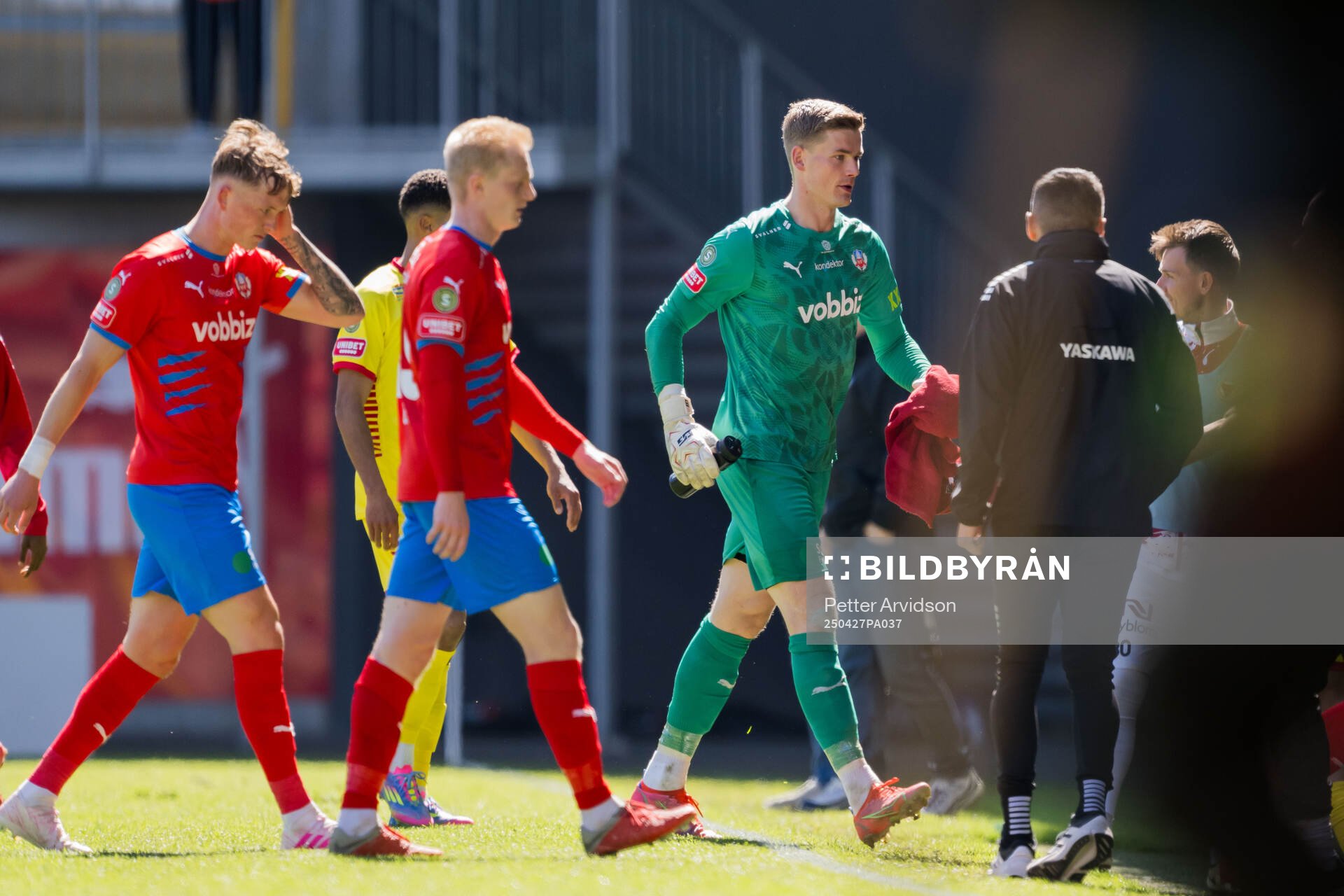 Helsingborgs målvakt Johan Brattberg deppar